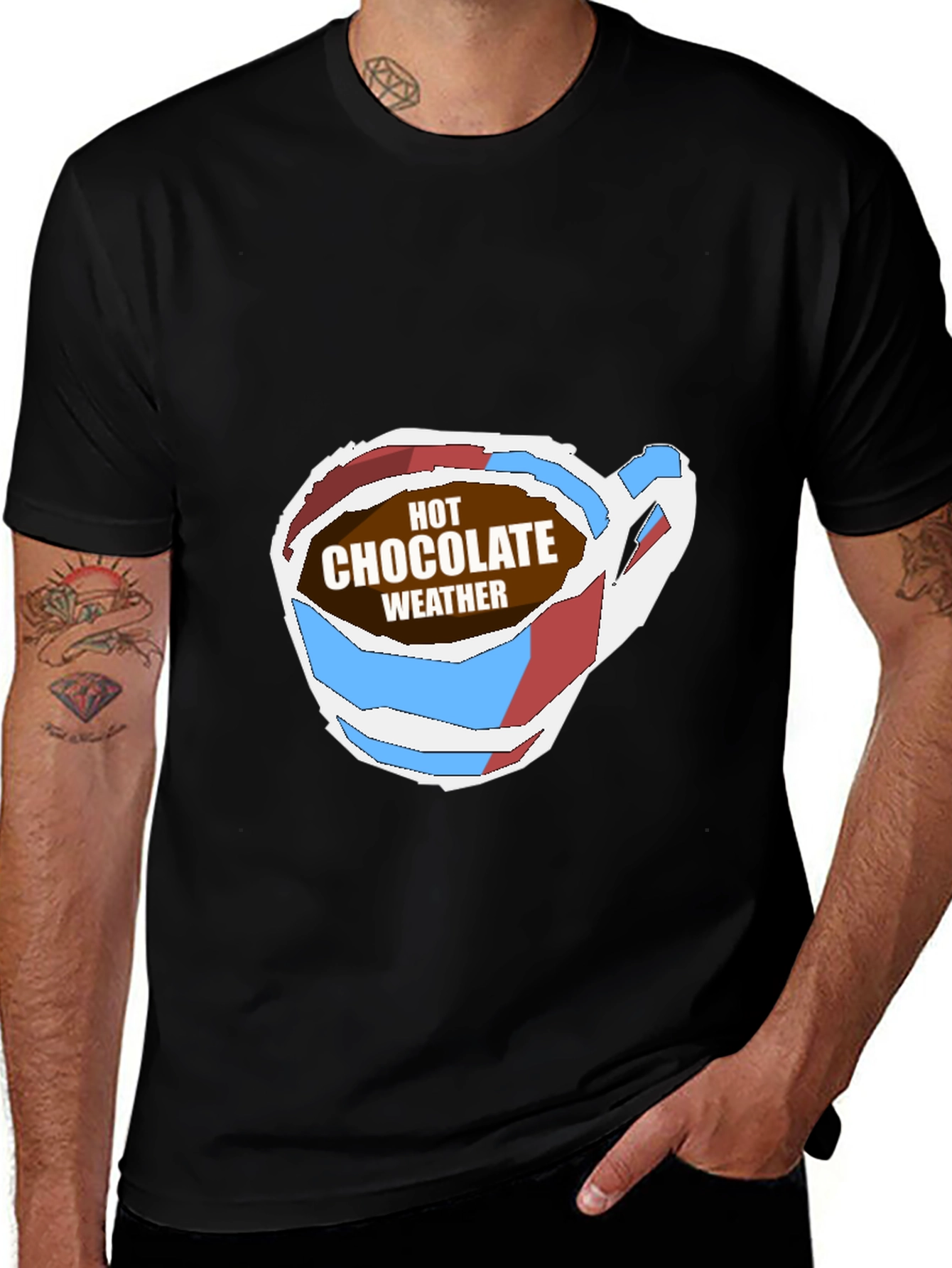 Variant 11 of Hot Chocolate Weather Graphic Tee - Soft Black T-Shirt