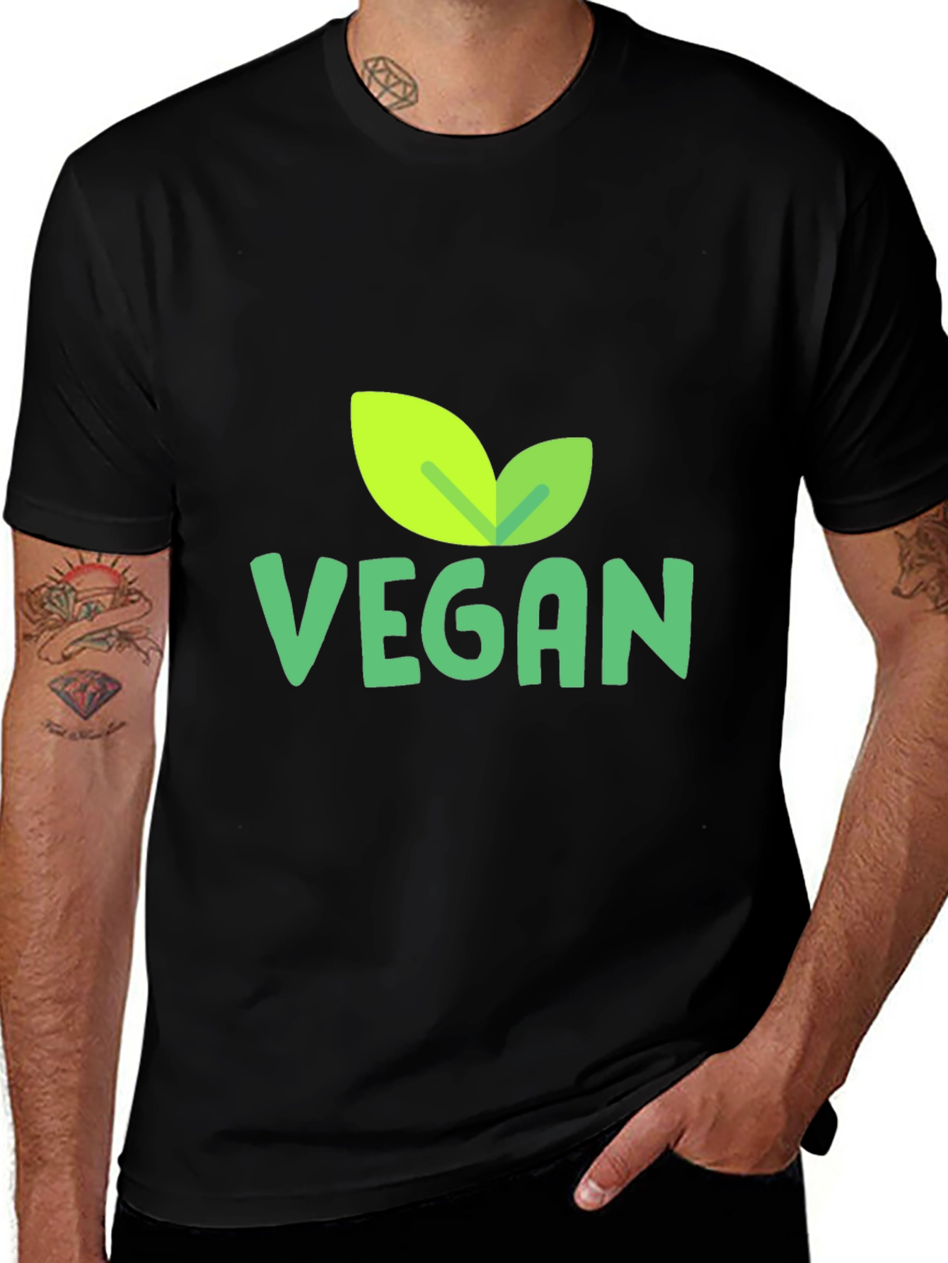Variant 14 of Vegan Leaf Graphic T-Shirt
