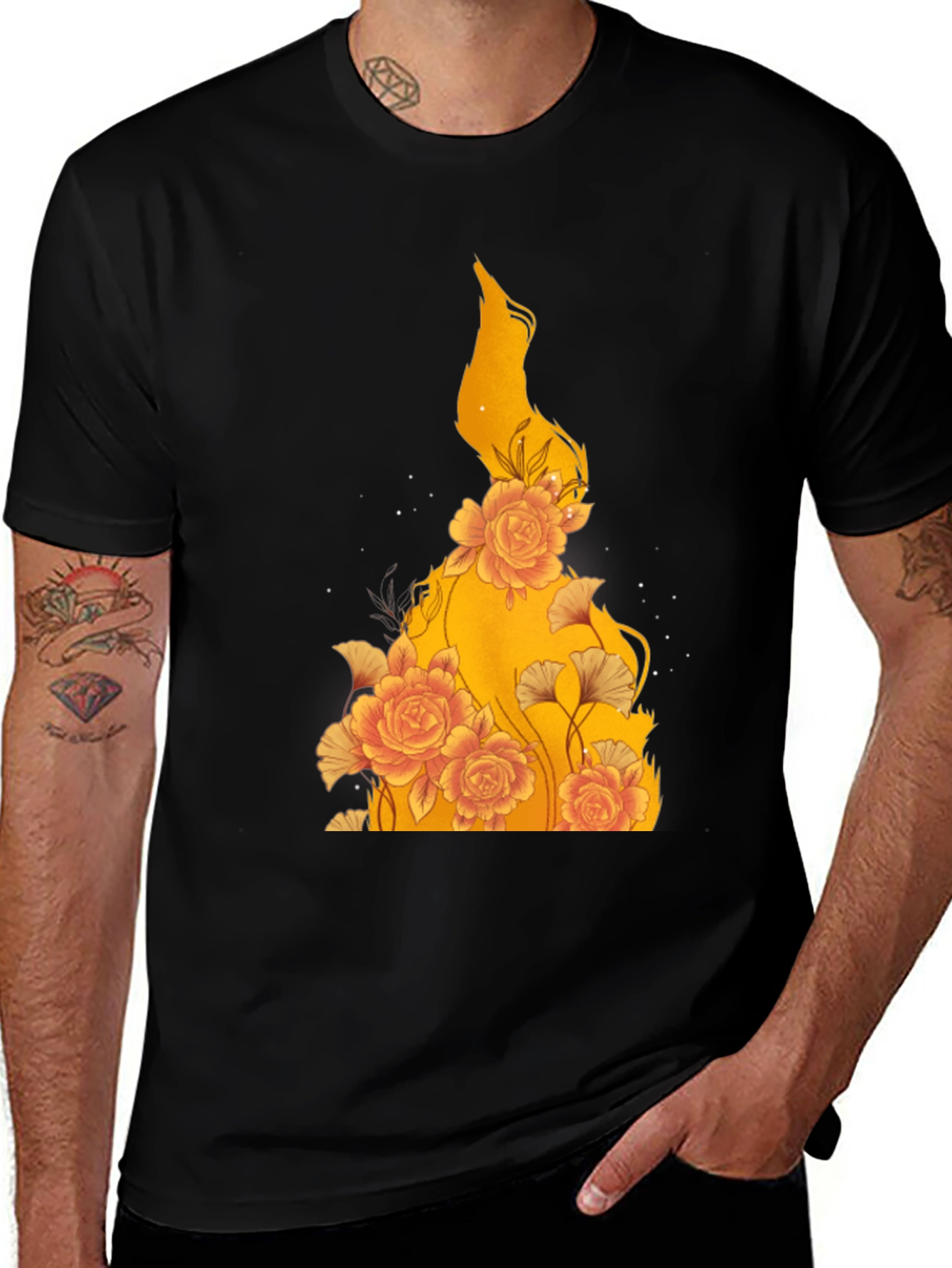 Variant 29 of Floral Flame Graphic T-Shirt