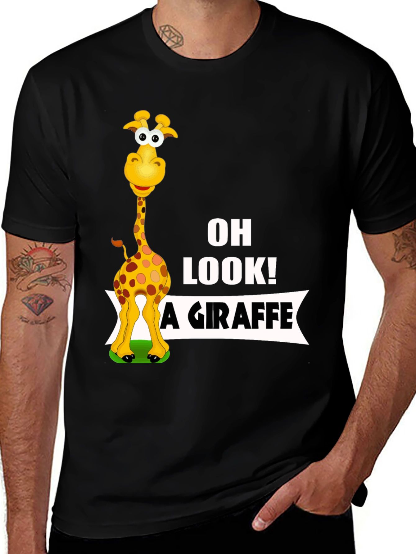 Variant 18 of Funny Giraffe Graphic Tee - Oh Look! A Giraffe T-Shirt