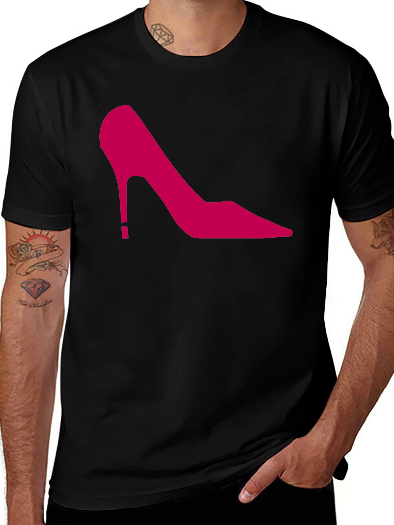 Variant 9 of Stiletto Heel Graphic Tee - Fashionable Men's T-Shirt