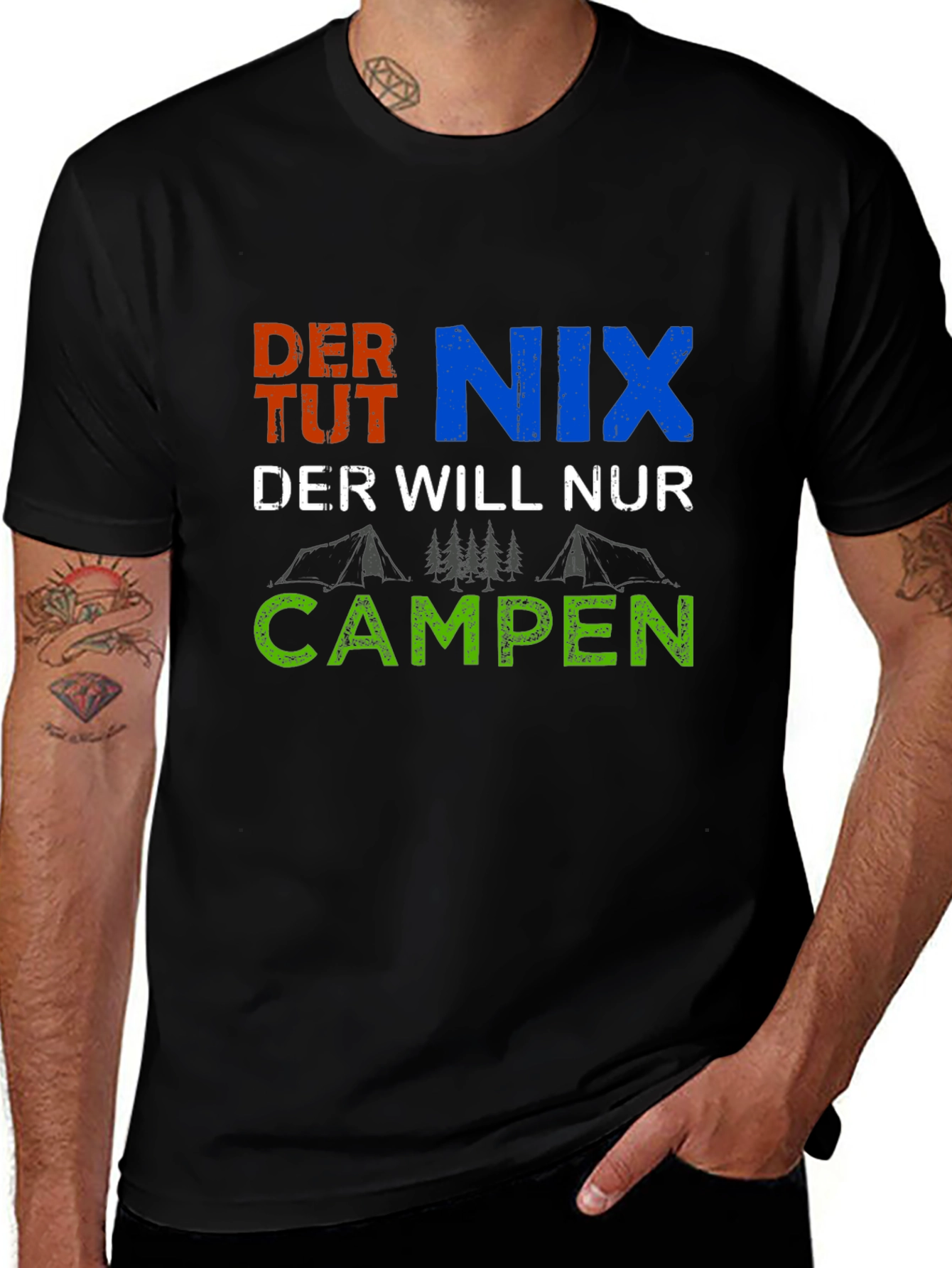 Variant 9 of Camper T-Shirt - German Camping Slogan Tee