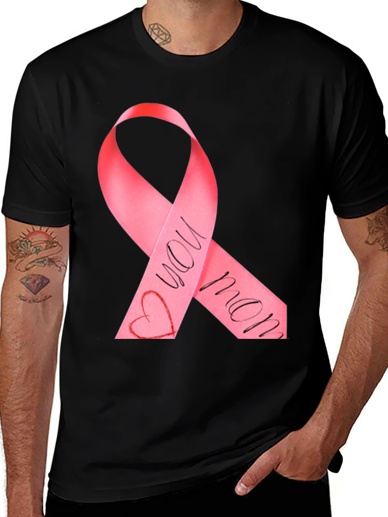 Variant 15 of Love You Mom Ribbon Graphic T-Shirt