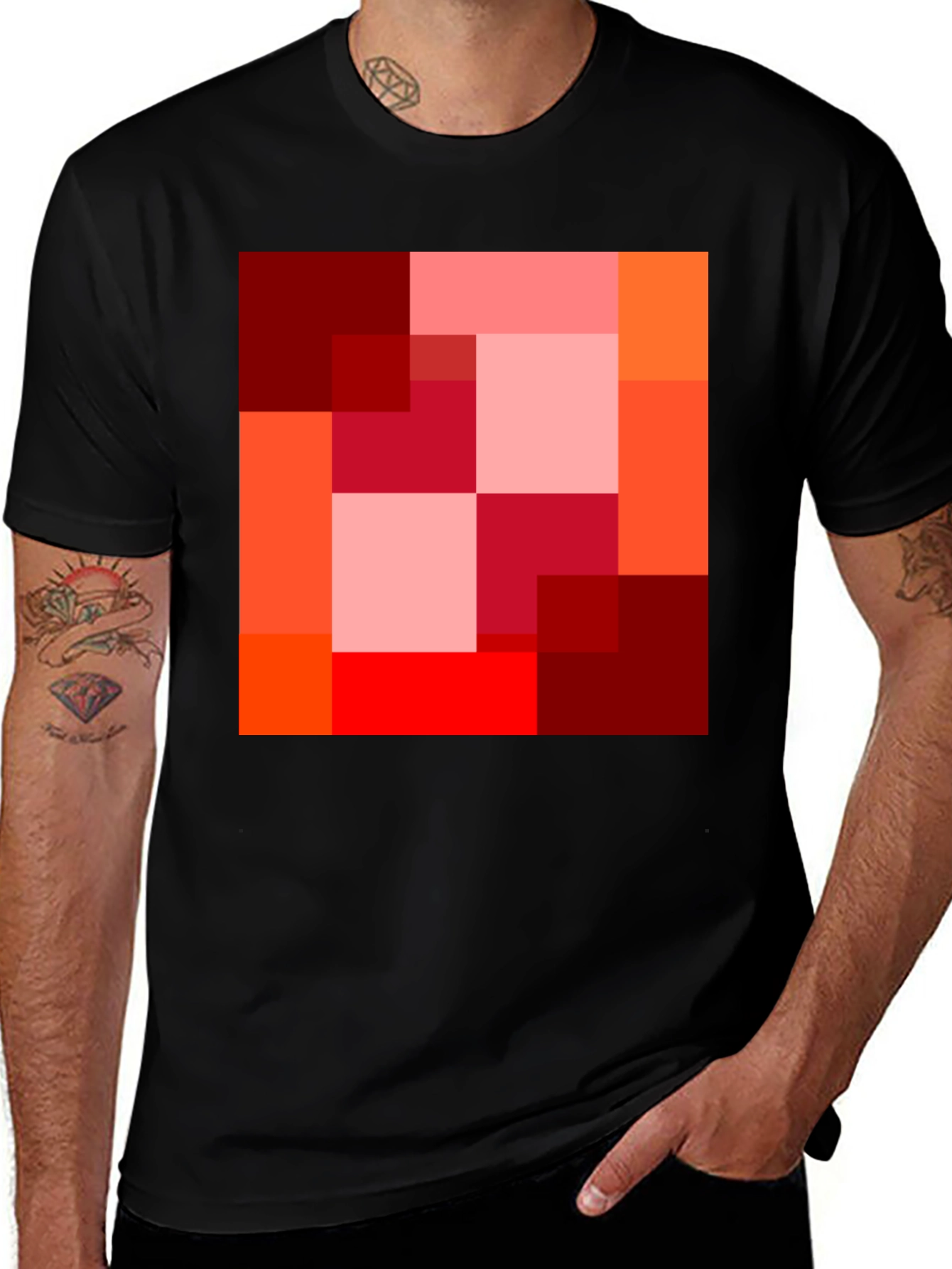 Variant 6 of Geometric Color Block Tee - Modern Graphic T-Shirt
