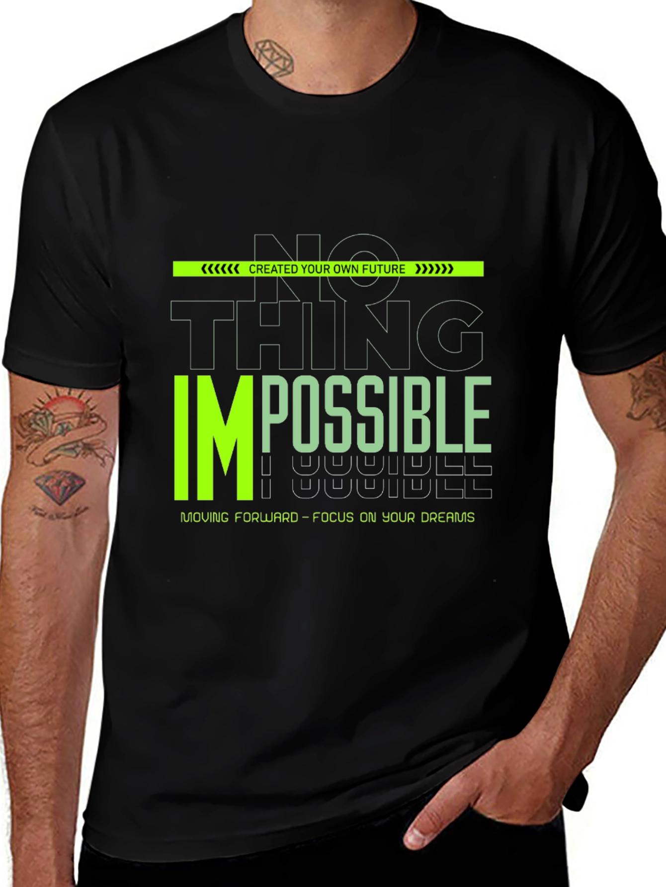 Variant 9 of Motivational Graphic Tee - Impossible