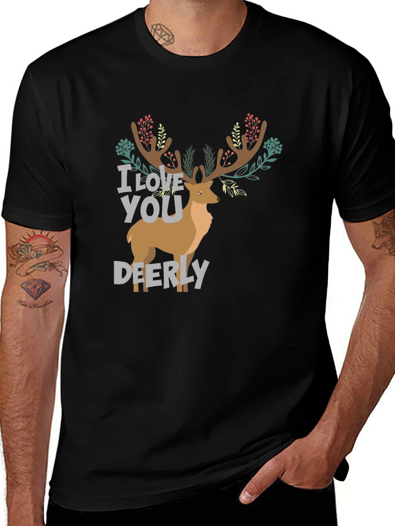 Variant 24 of I Love You Deerly Graphic Tee