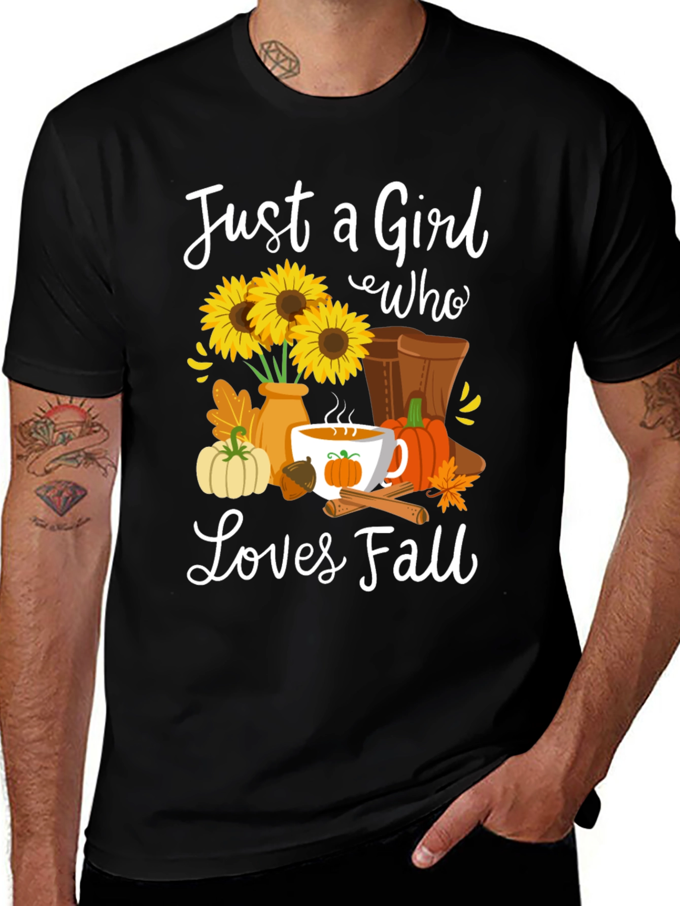 Variant 11 of Just a Girl Who Loves Fall T-Shirt