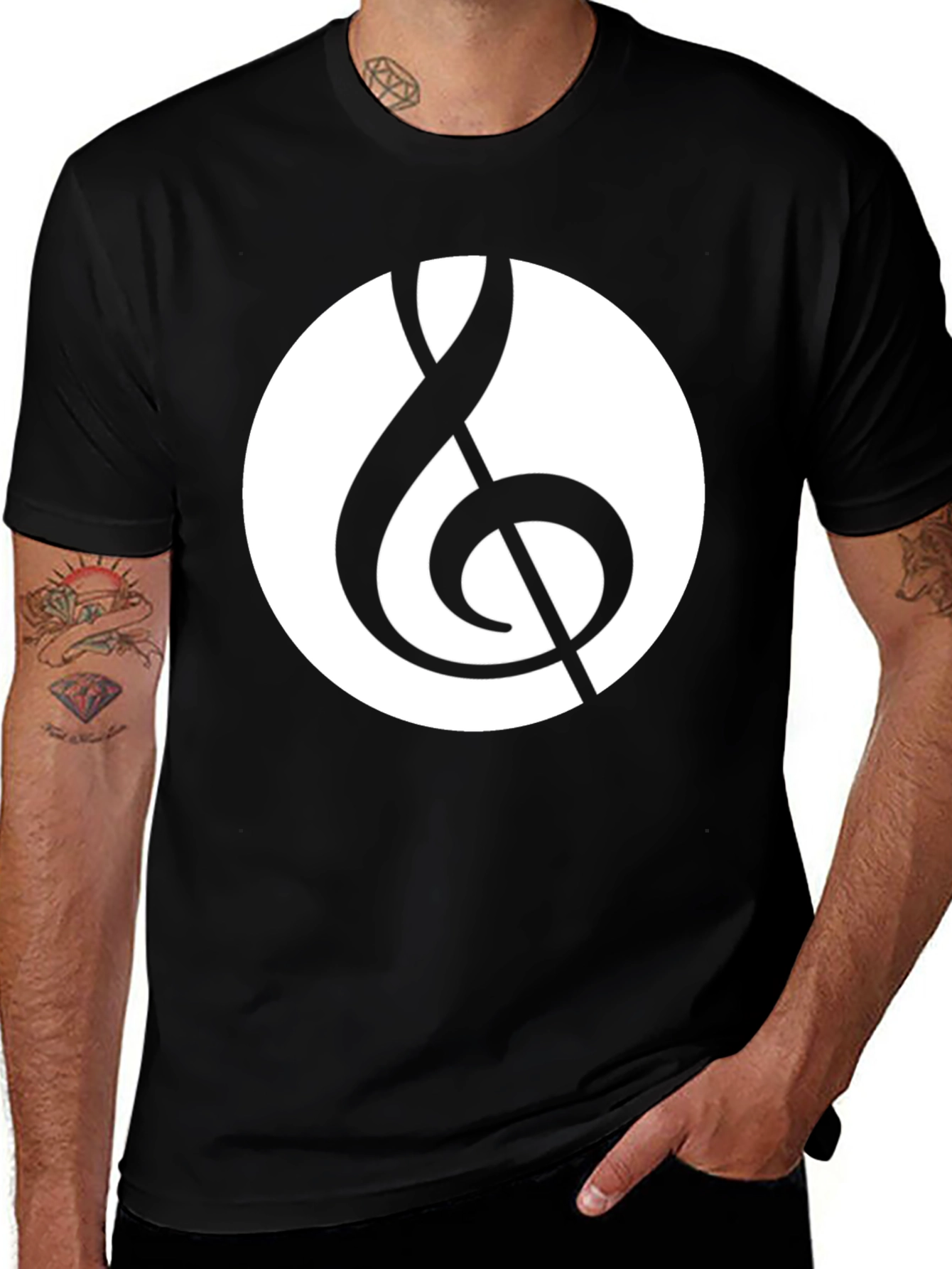 Variant 11 of Musical Treble Clef Graphic T-Shirt