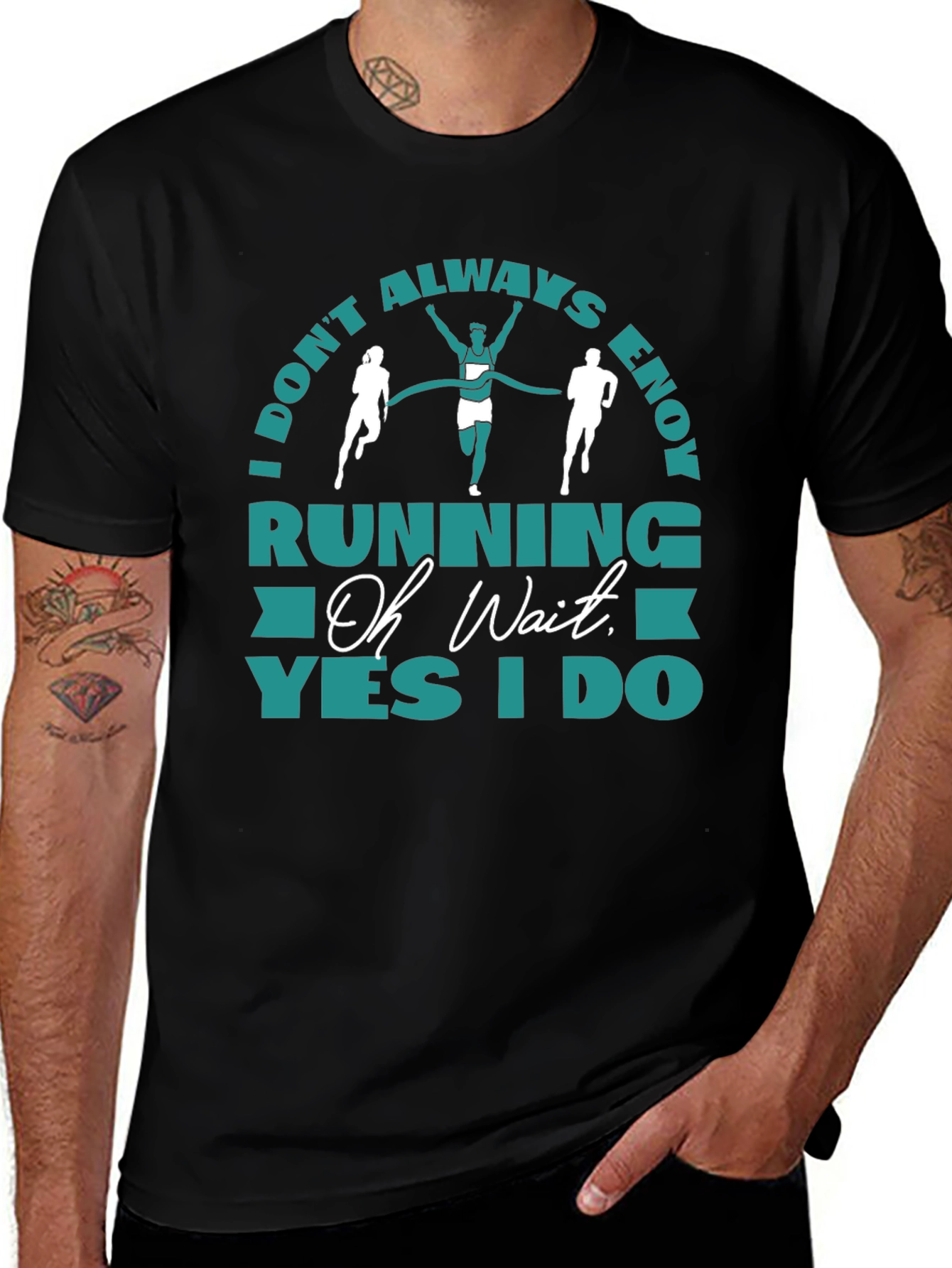 Variant 24 of Funny Running T-Shirt - I Don't Always Enjoy Running