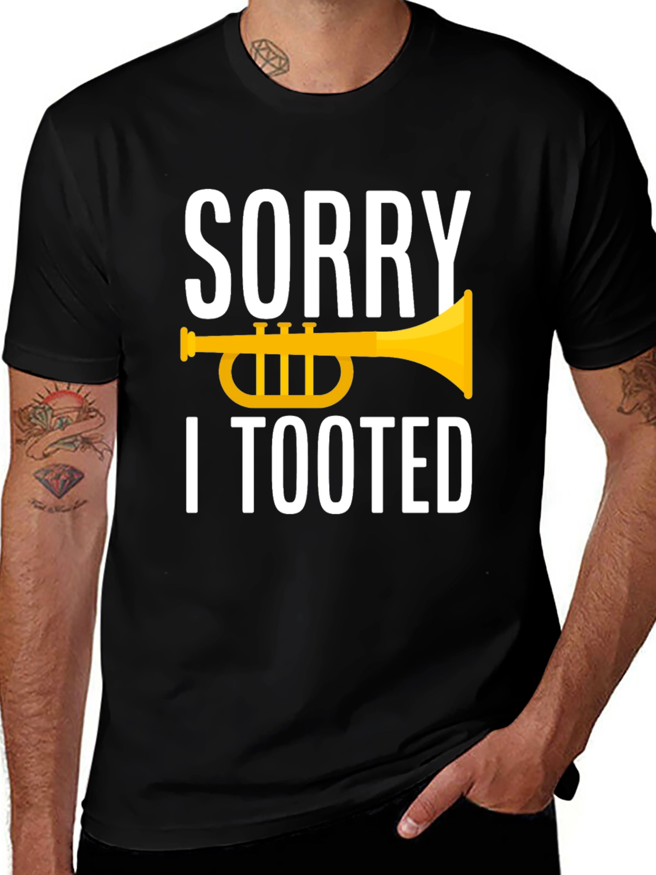 Variant 5 of Sorry I Tooted Trumpet T-Shirt - Funny Musical Tee