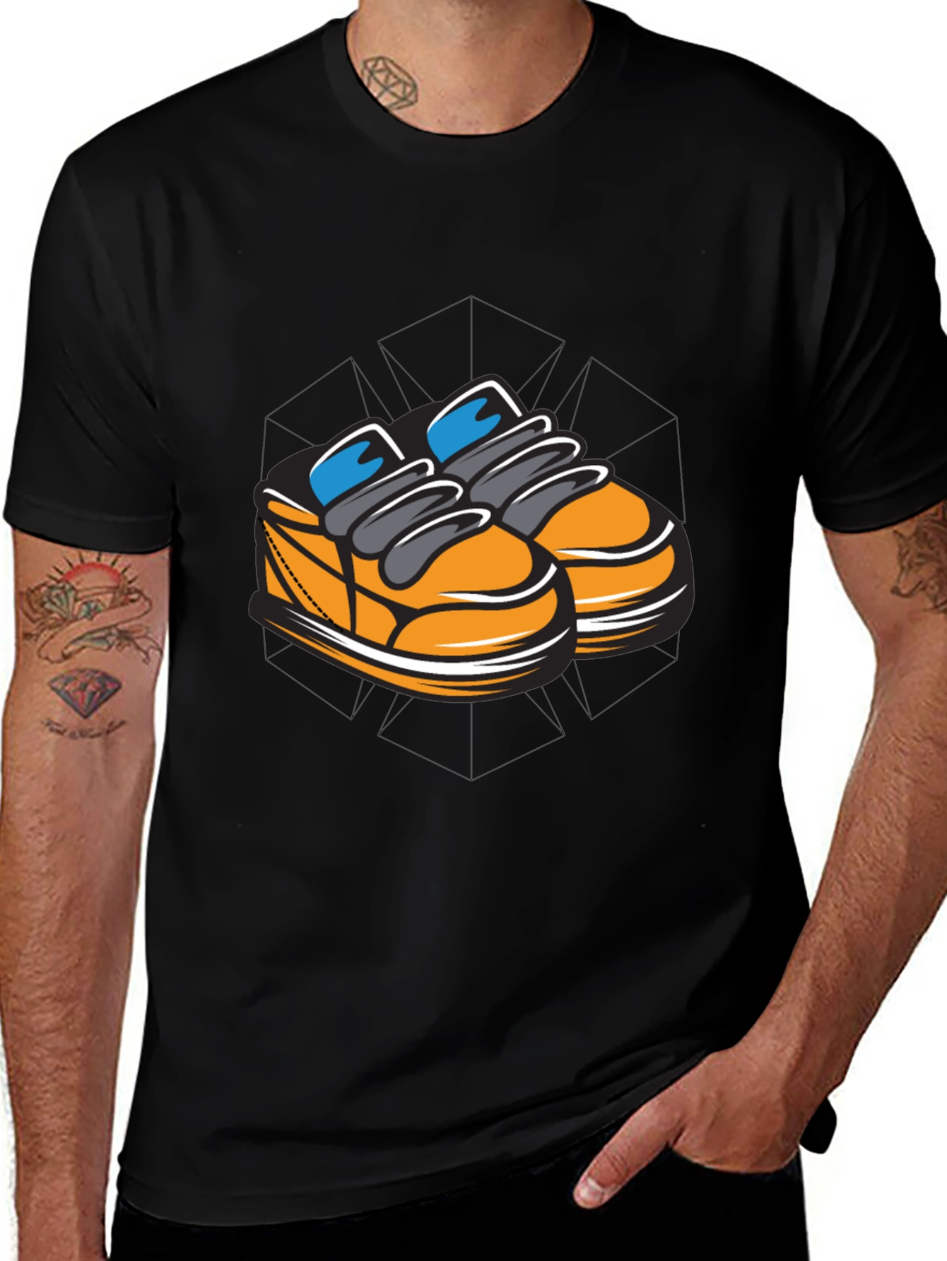 Variant 19 of Sneaker Graphic Black T-Shirt