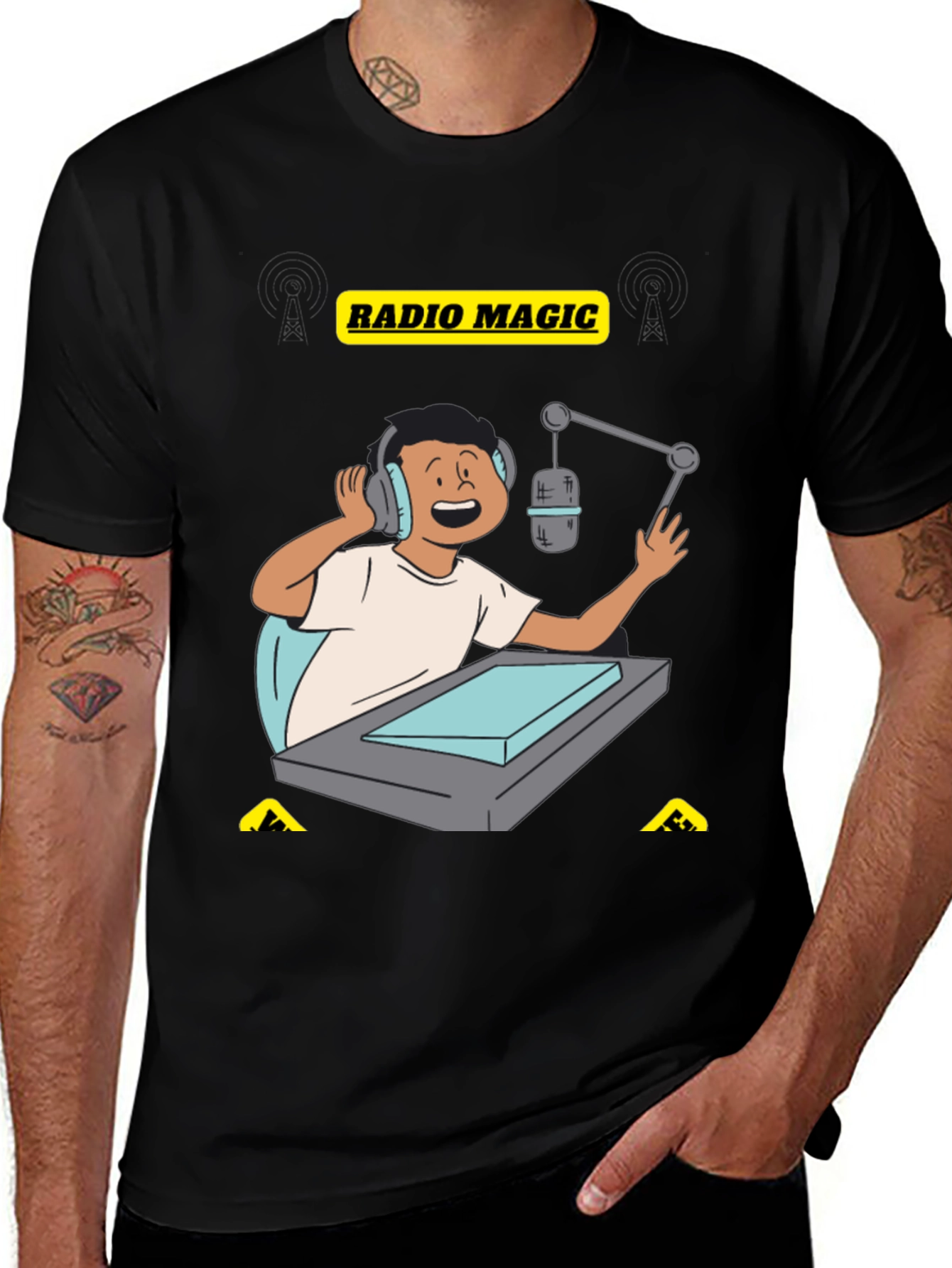 Variant 24 of Radio Magic Black Graphic Tee