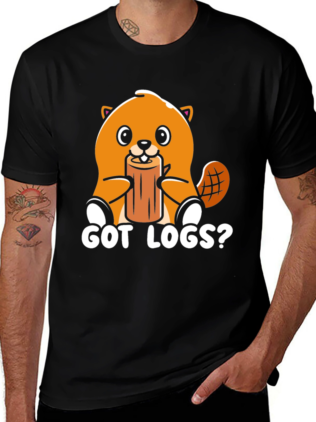 Variant 13 of Got Logs? Beaver Graphic T-Shirt