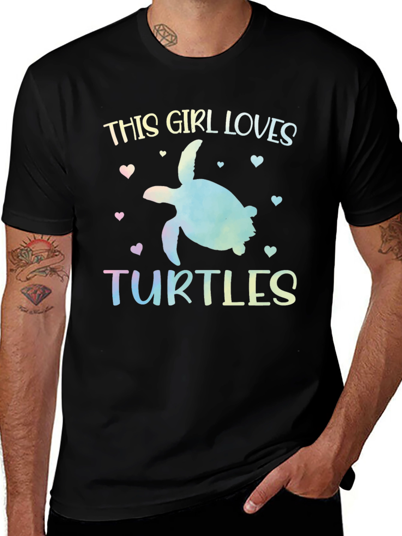 Variant 20 of This Girl Loves Turtles Graphic T-Shirt