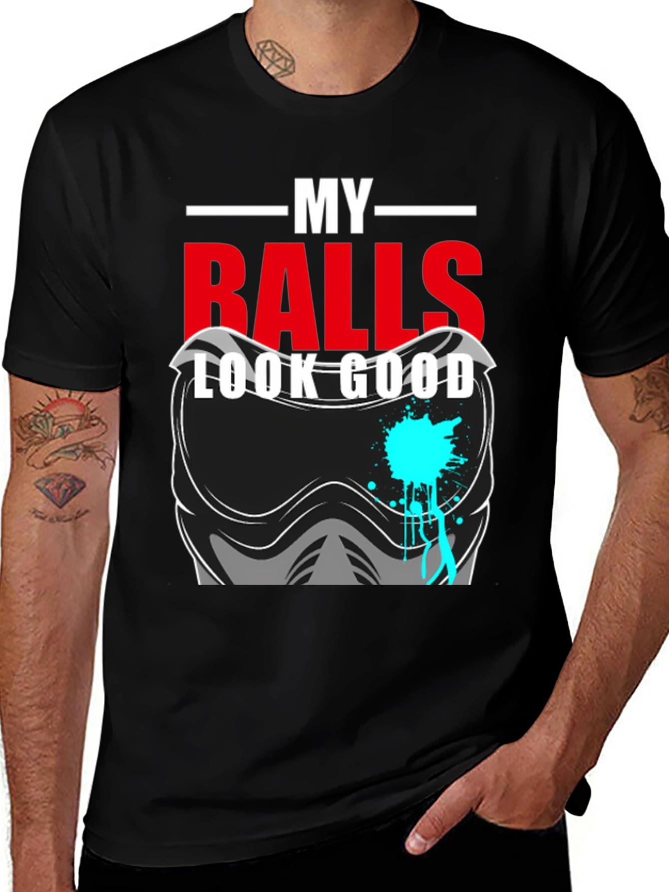 Variant 12 of My Balls Look Good T-Shirt - Funny Paintball Tee