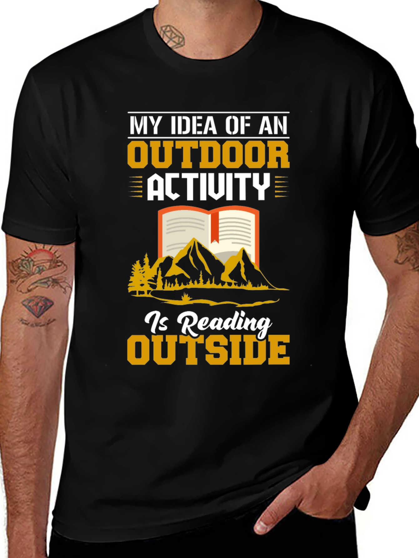 Variant 2 of Reading Outside T-Shirt: Outdoor Activity Design