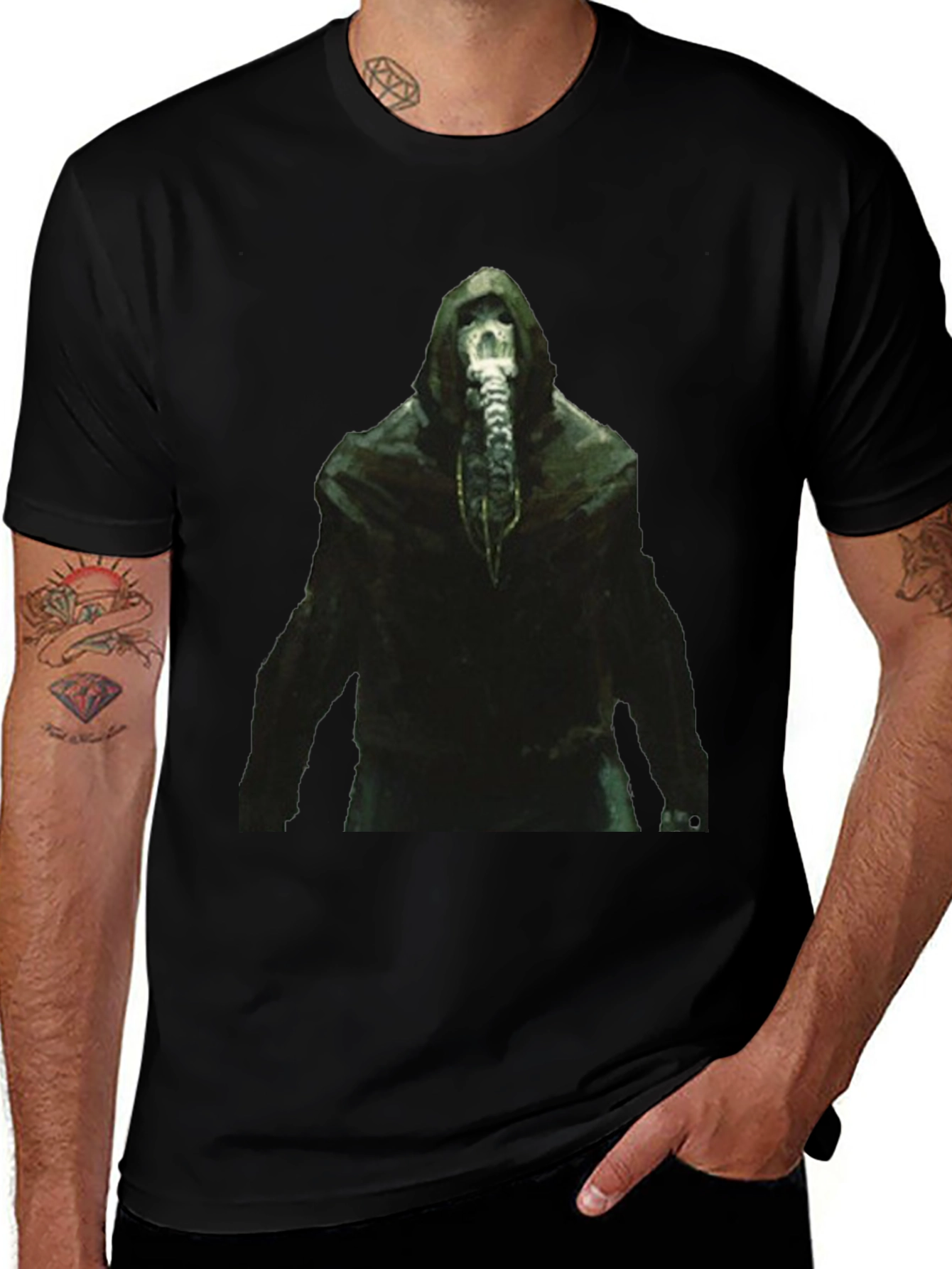Variant 23 of Plague Doctor Graphic T-Shirt - Black