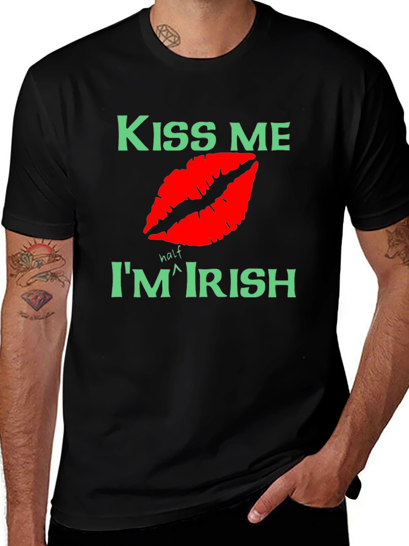Kiss Me I'm Half Irish St. Patrick's Day Tee