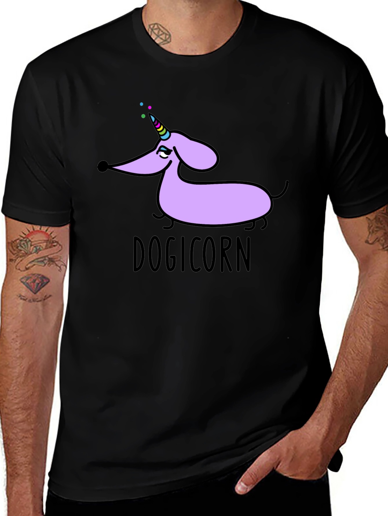 Variant 4 of DOGICORN Black T-Shirt