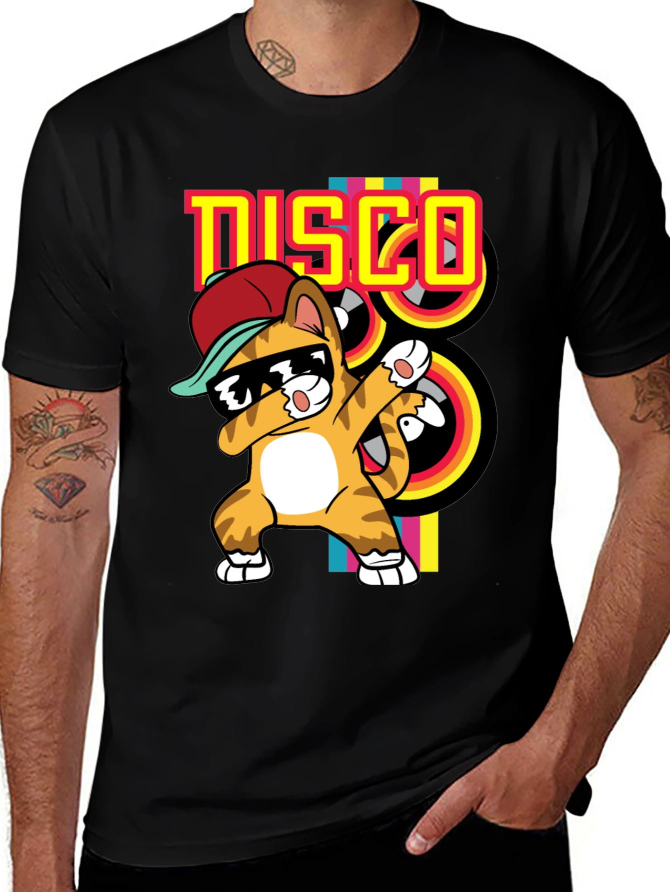 Variant 17 of Cool Cat Disco 80s T-Shirt