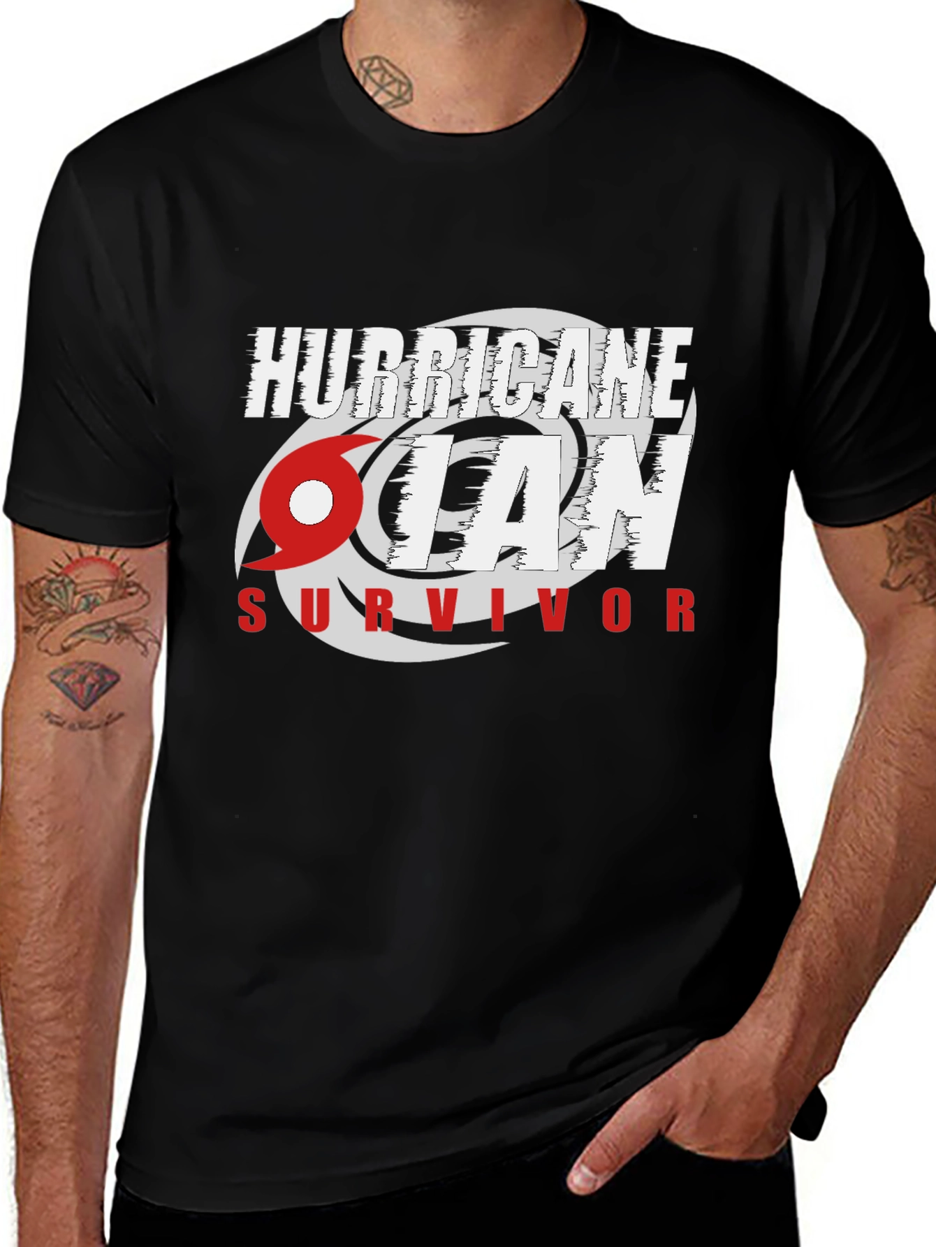 Variant 6 of Hurricane Ian Survivor Graphic Tee