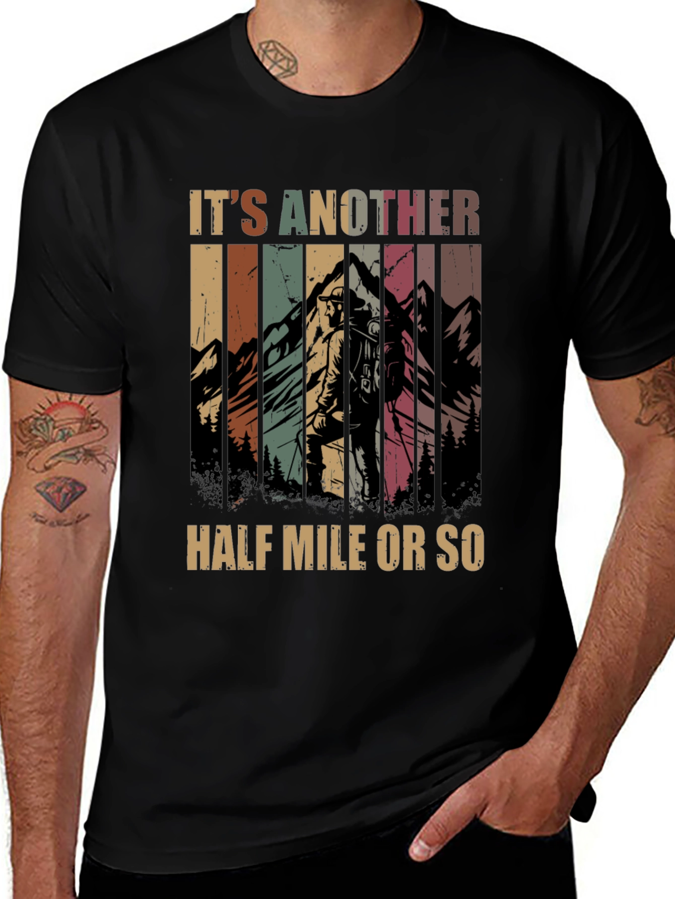 Variant 17 of Hiking T-Shirt - Another Half Mile Graphic Tee