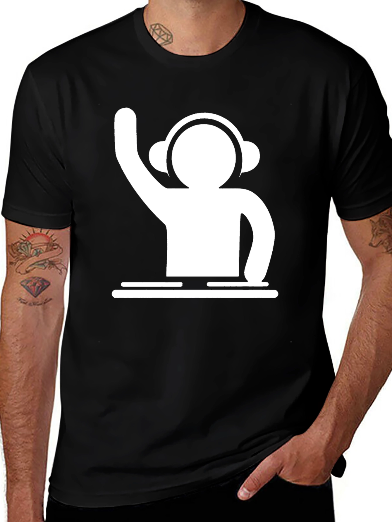 DJ Graphic Black T-Shirt - Music Lover Apparel