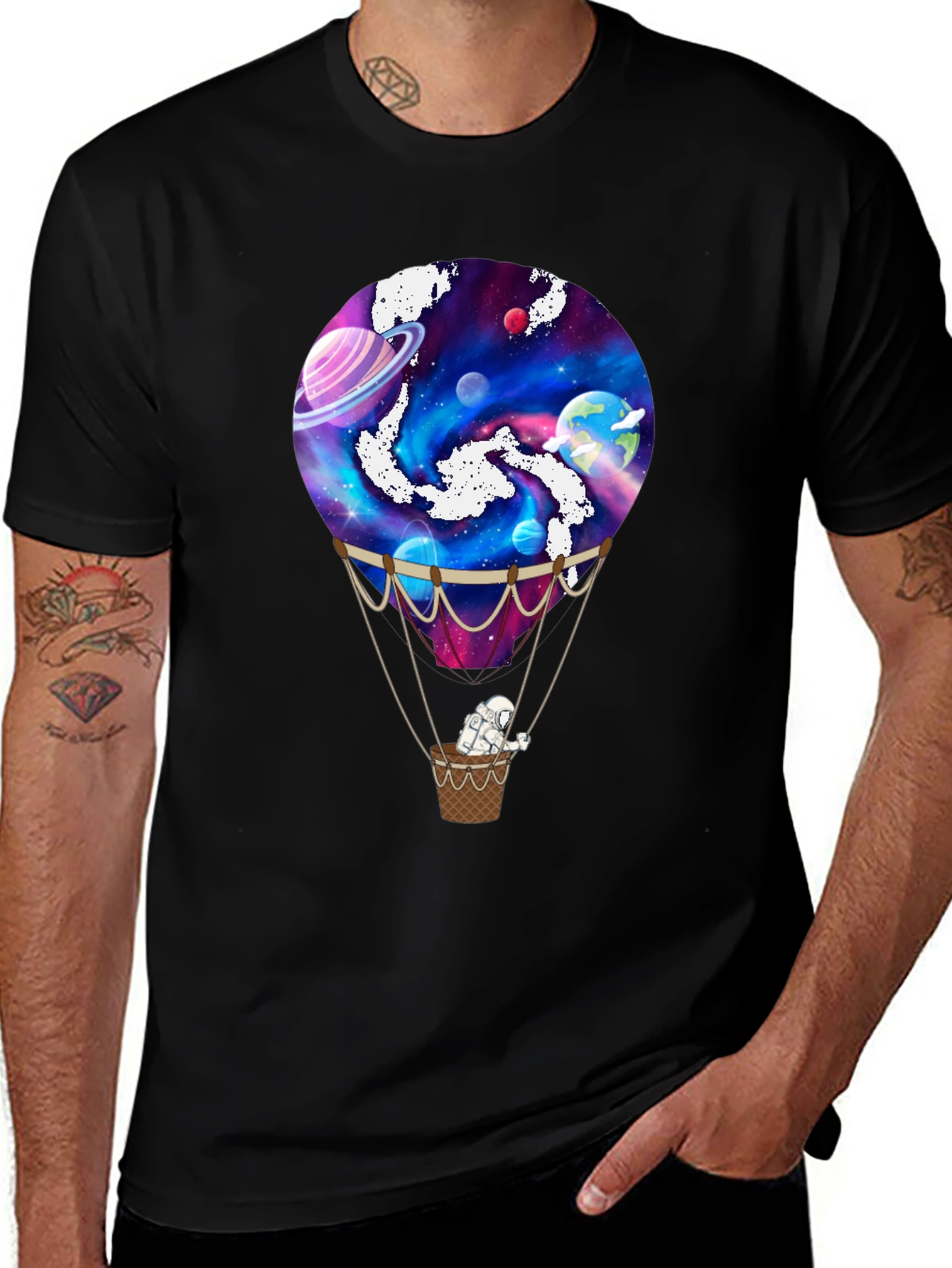 Astronaut Space Balloon Graphic Tee