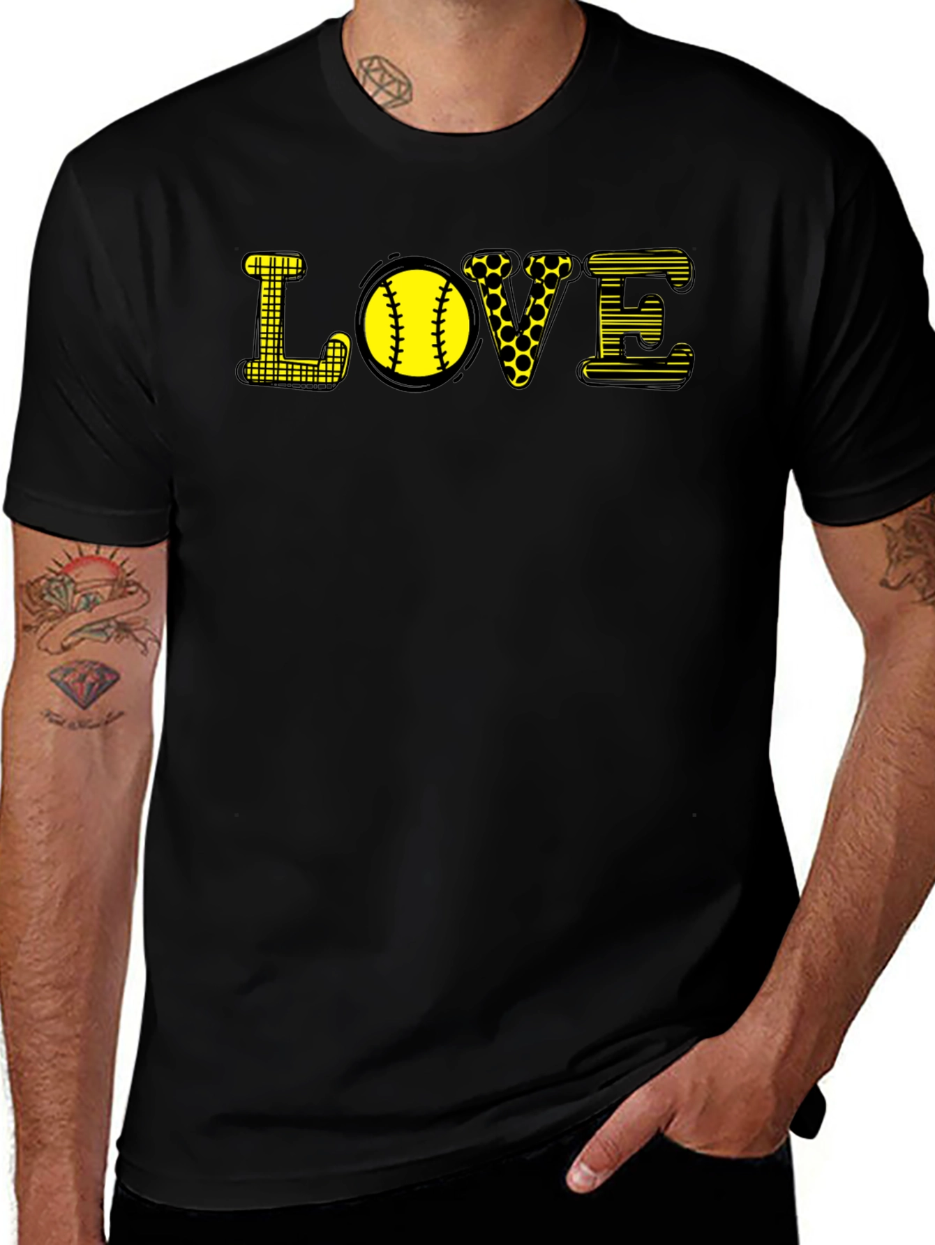 Variant 16 of LOVE Softball Graphic T-Shirt
