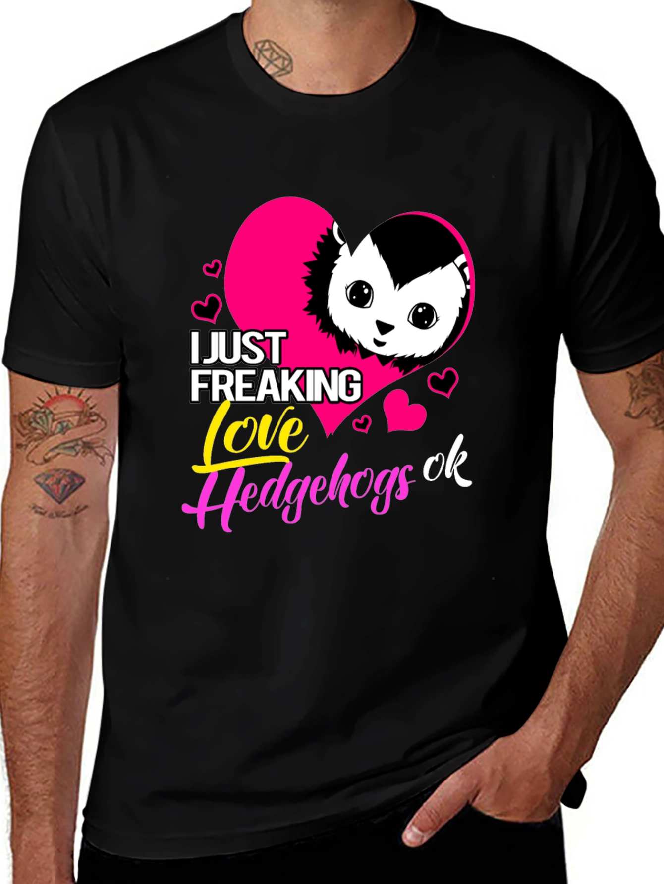 Variant 28 of I Love Hedgehogs Graphic Tee