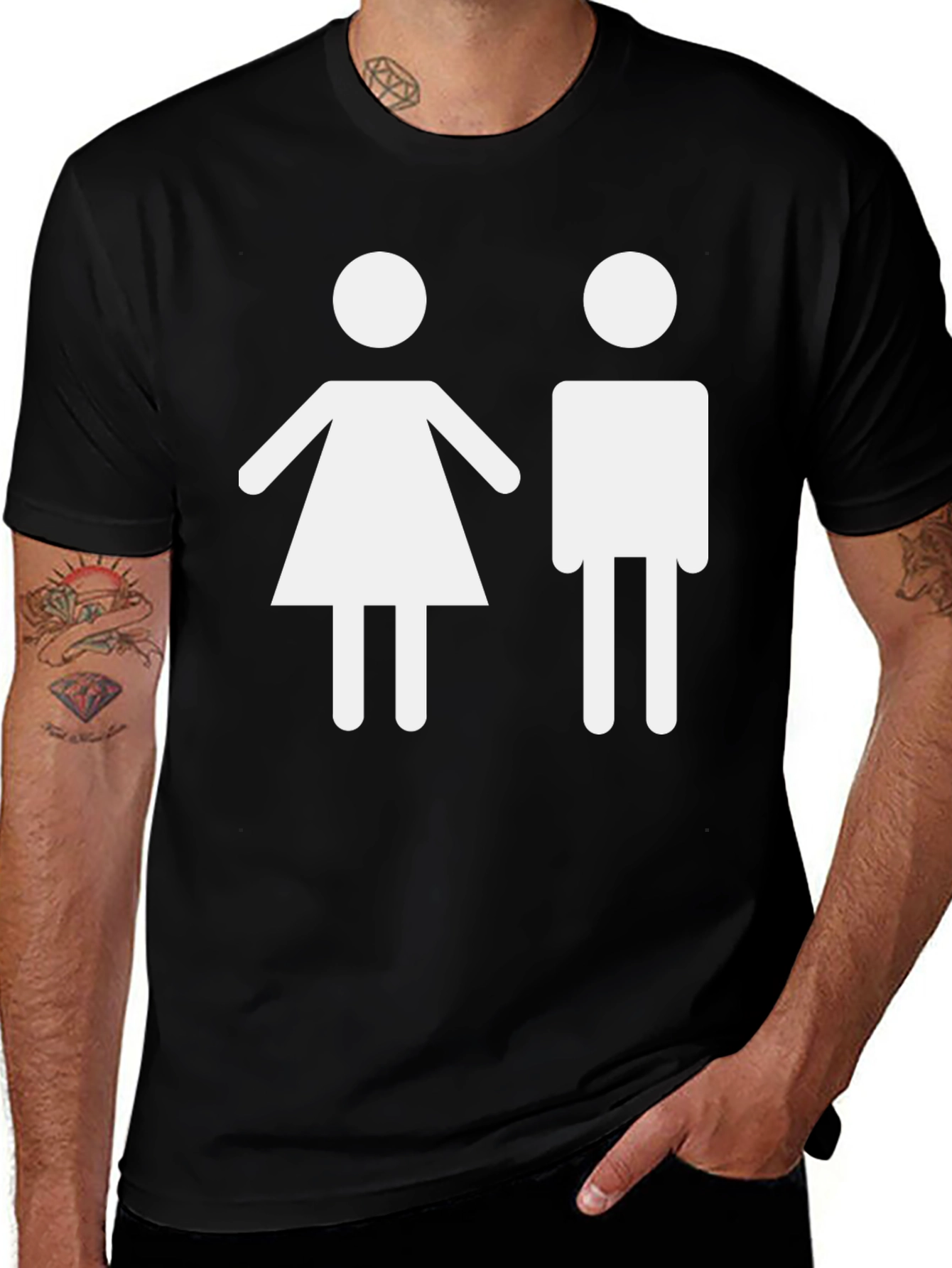 Variant 28 of Gender Equality Symbol Graphic Tee - Black