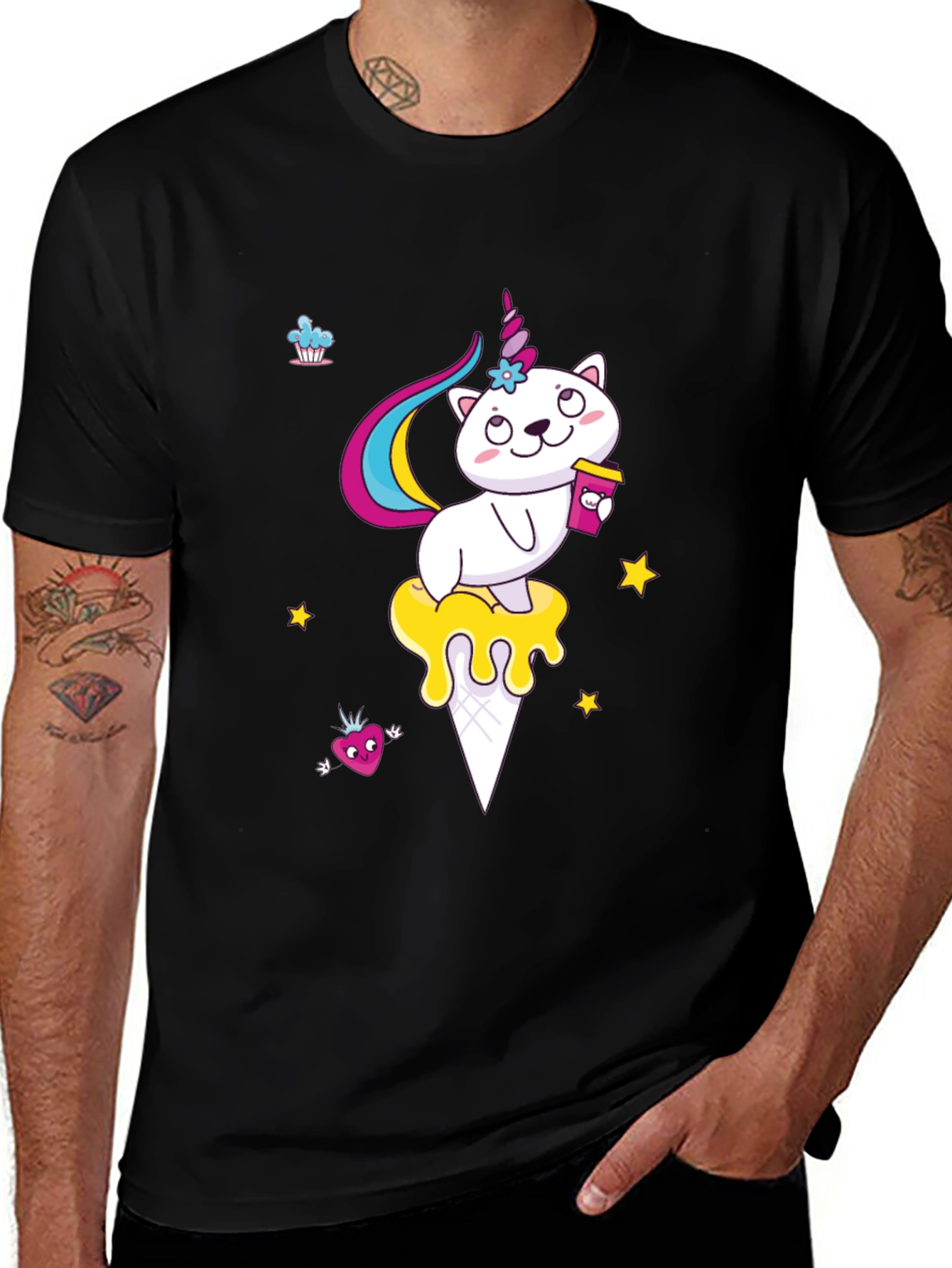 Variant 18 of Unicorn Cat Ice Cream T-Shirt