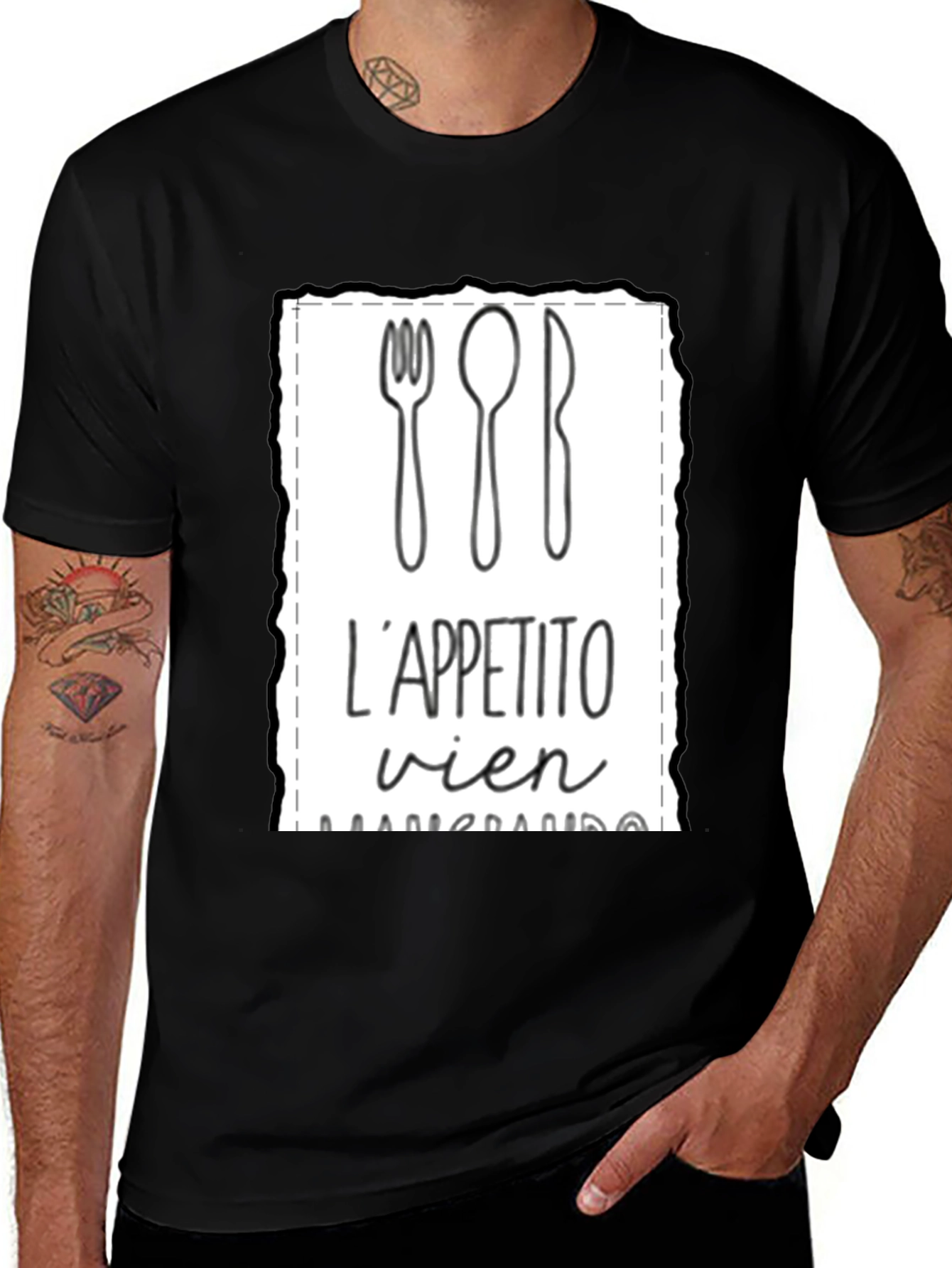 L'appetito Vien Mangairdo T-Shirt - Italian Foodie