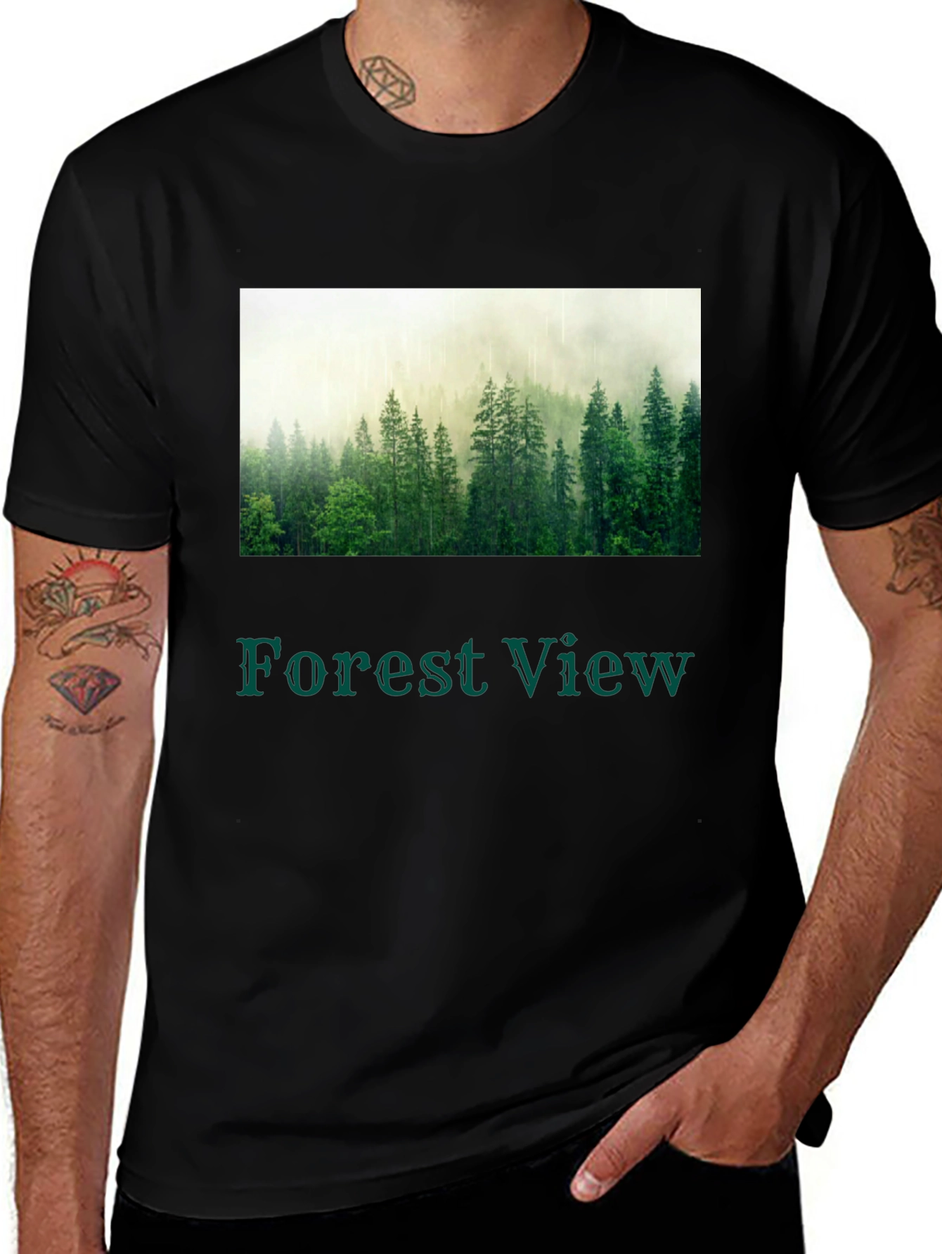 Variant 2 of Forest View T-Shirt - Nature Inspired Graphic Tee