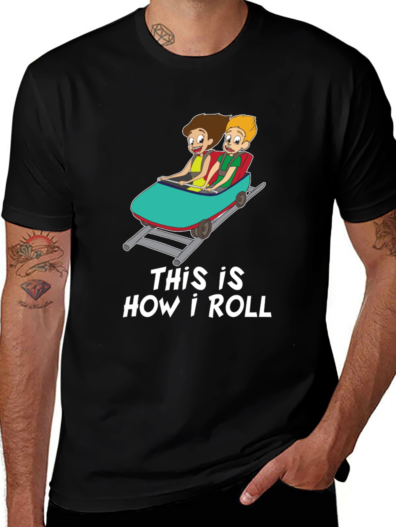 Variant 12 of This Is How I Roll T-Shirt, Roller Coaster Tee