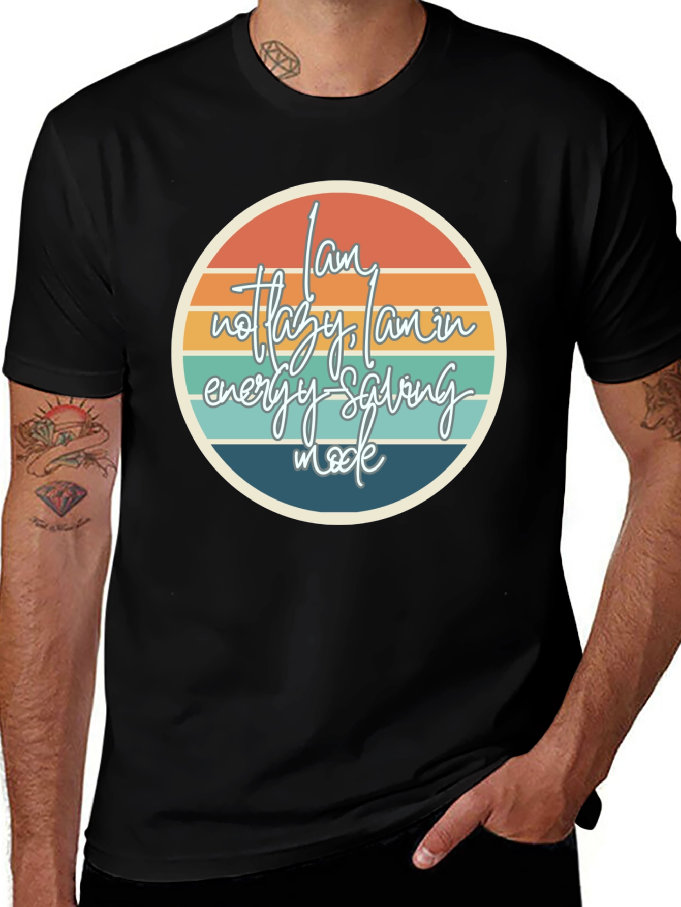 Variant 3 of Energy Saving Mode T-Shirt - Lazy Slogan Tee