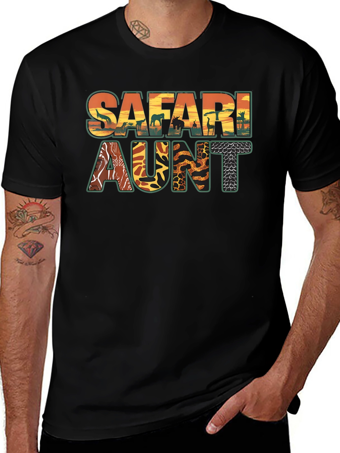Variant 3 of Safari Aunt T-Shirt Novelty Graphic Tee