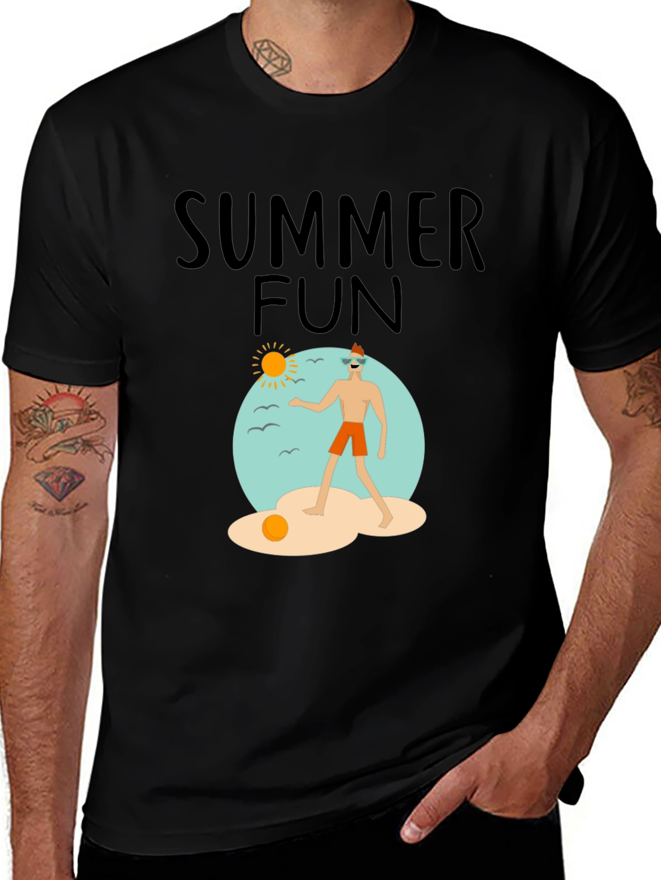 Variant 11 of Summer Fun Graphic Tee - Beach Vacation Vibes!