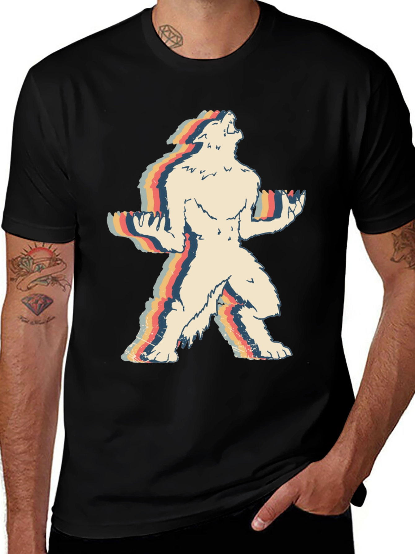 Variant 21 of Retro Werewolf T-Shirt - Vintage Style