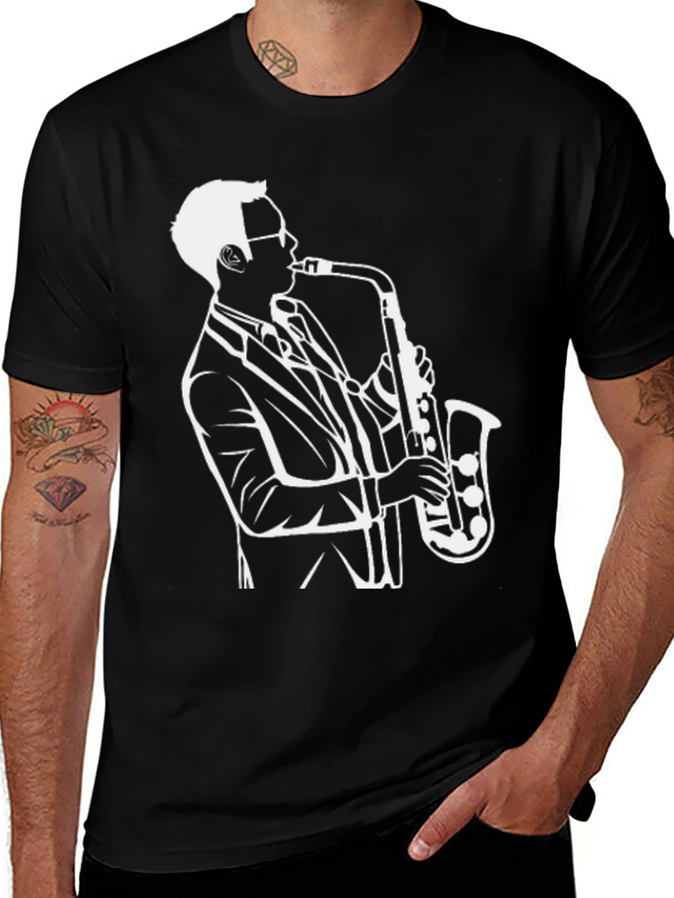 Variant 5 of Saxophone Player Graphic T-Shirt