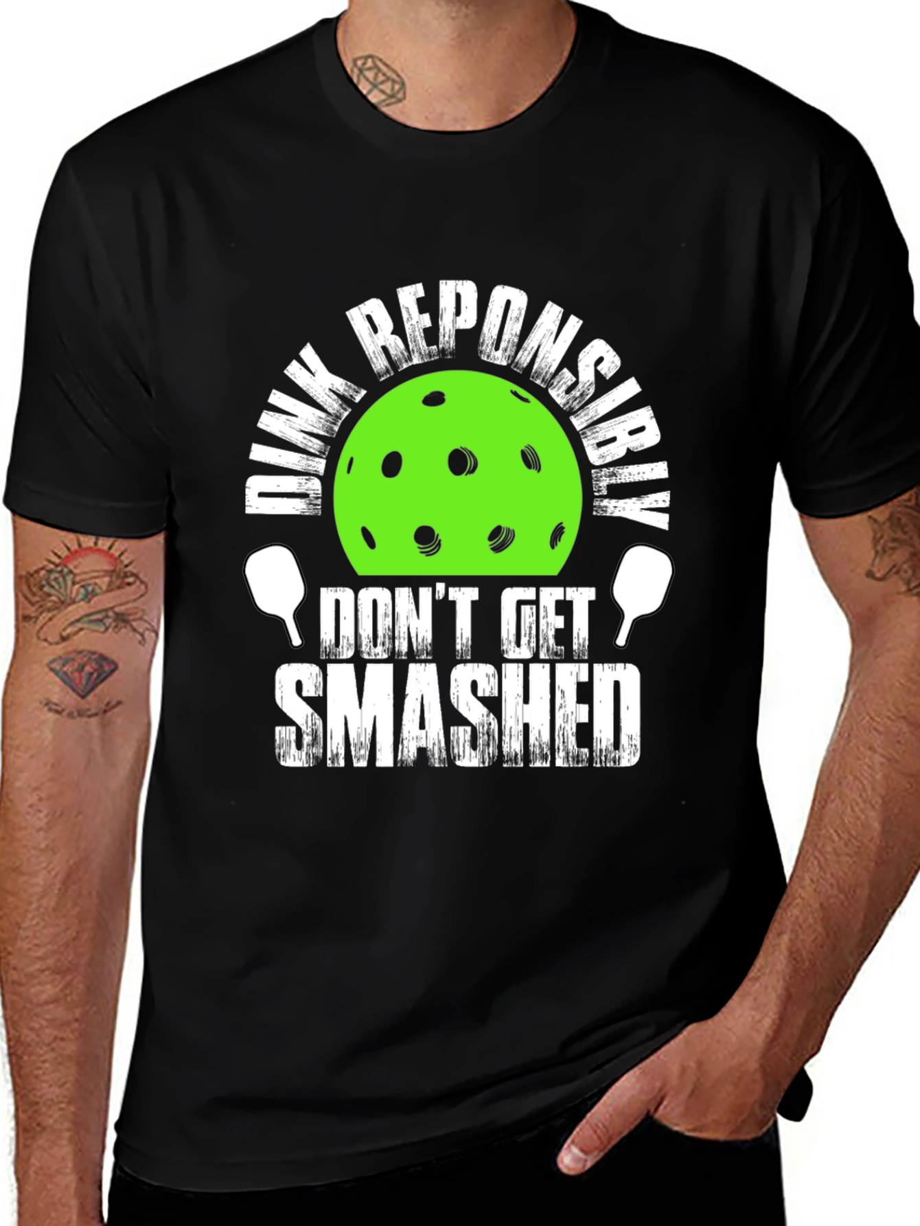 Variant 19 of Dink Responsibly T-Shirt - Funny Pickleball Tee