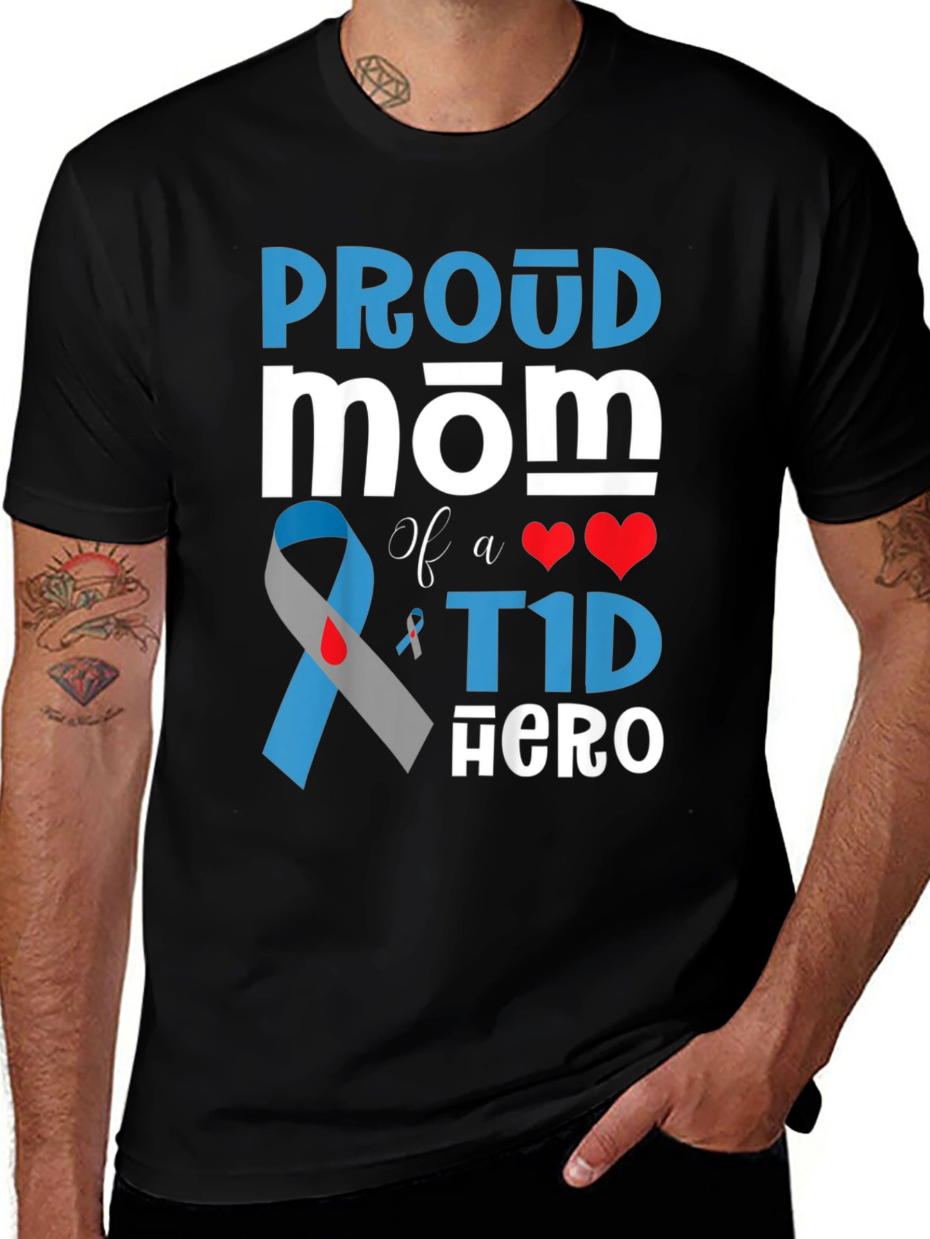 Variant 11 of Proud Mom of a T1D Hero T-Shirt