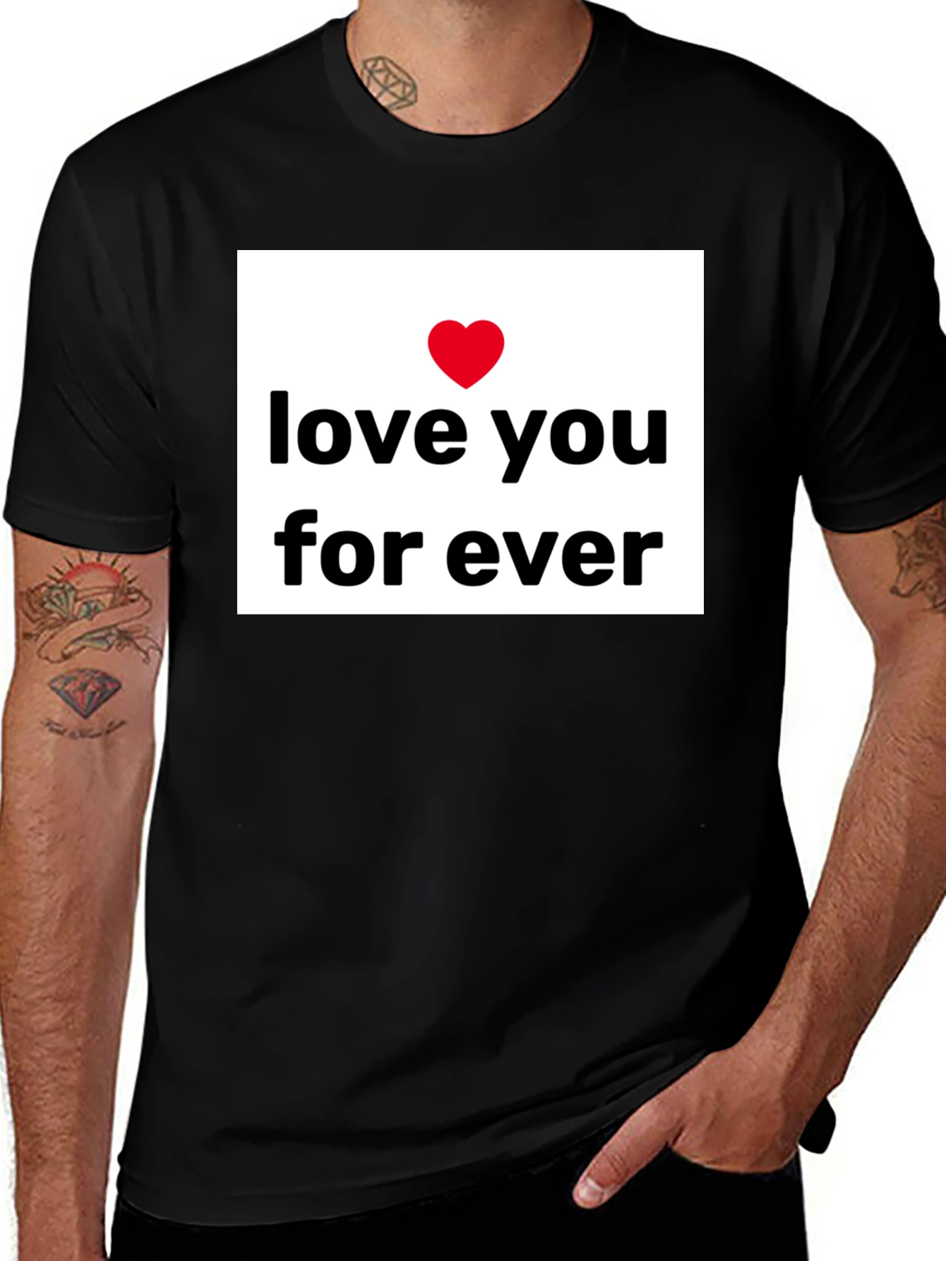 Variant 21 of Love You Forever T-Shirt - Black - Classic Fit