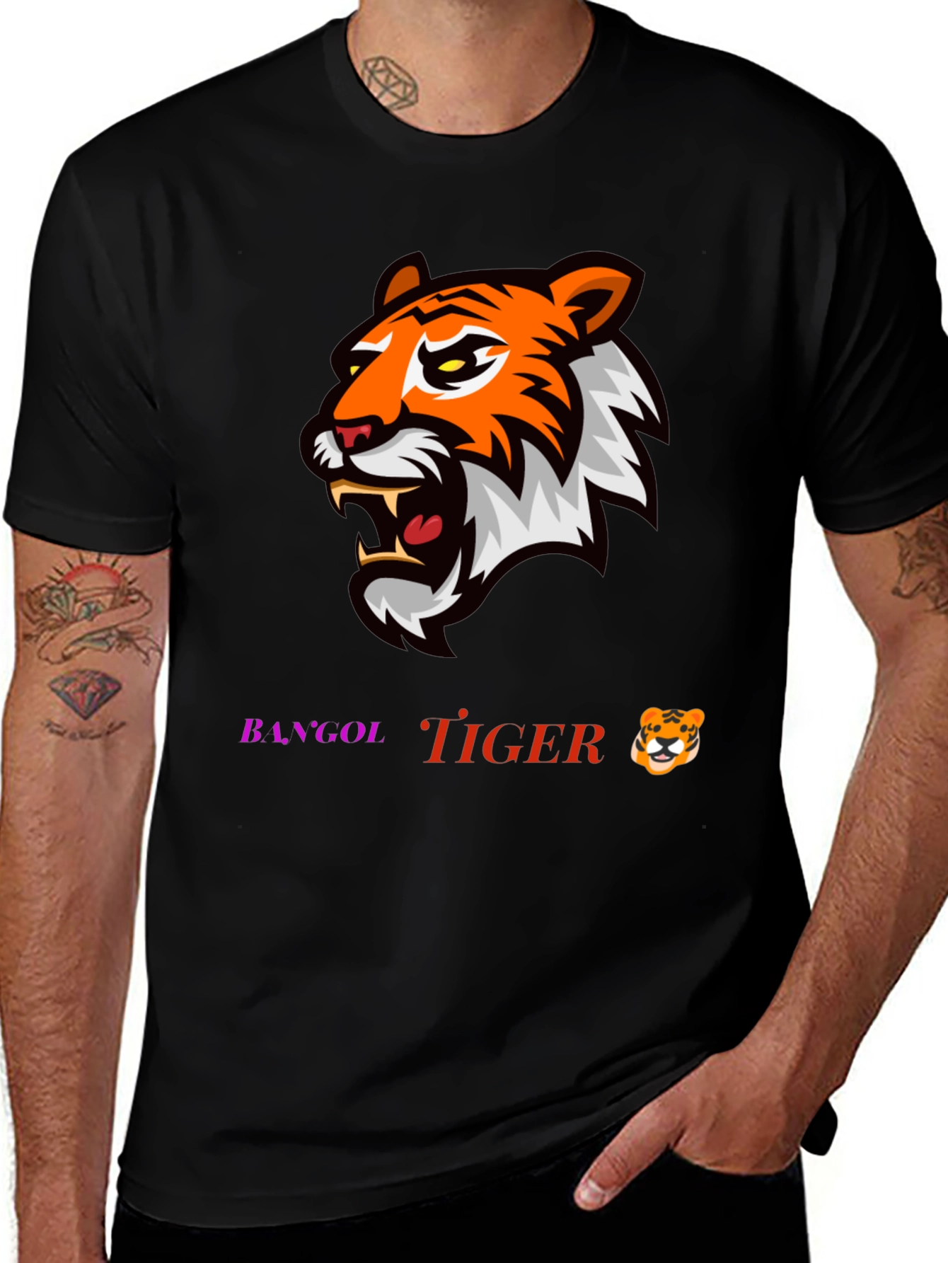 Variant 2 of Bengal Tiger Graphic T-Shirt - Fierce Style