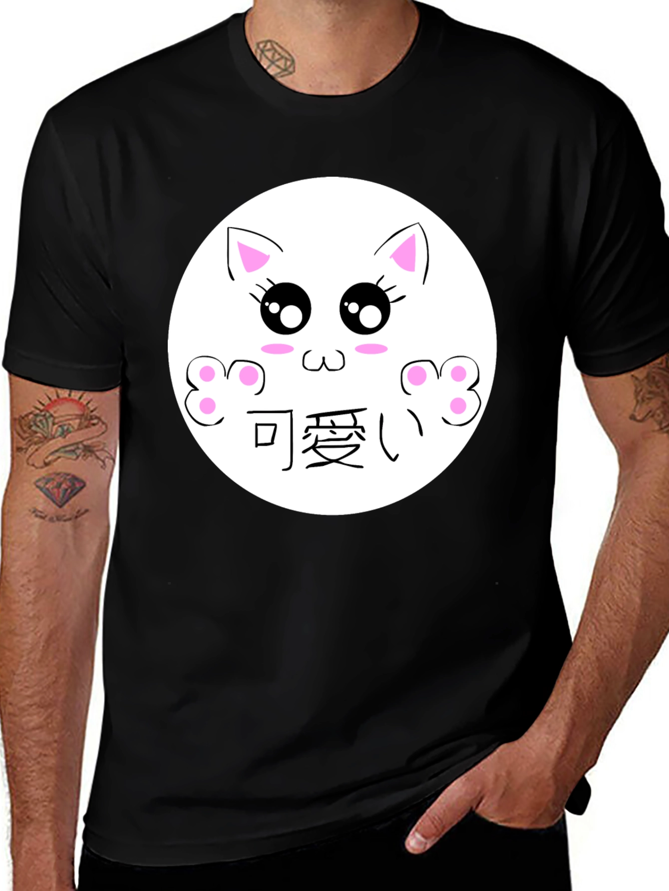 Kawaii Cat T-Shirt - Cute Anime Graphic Tee