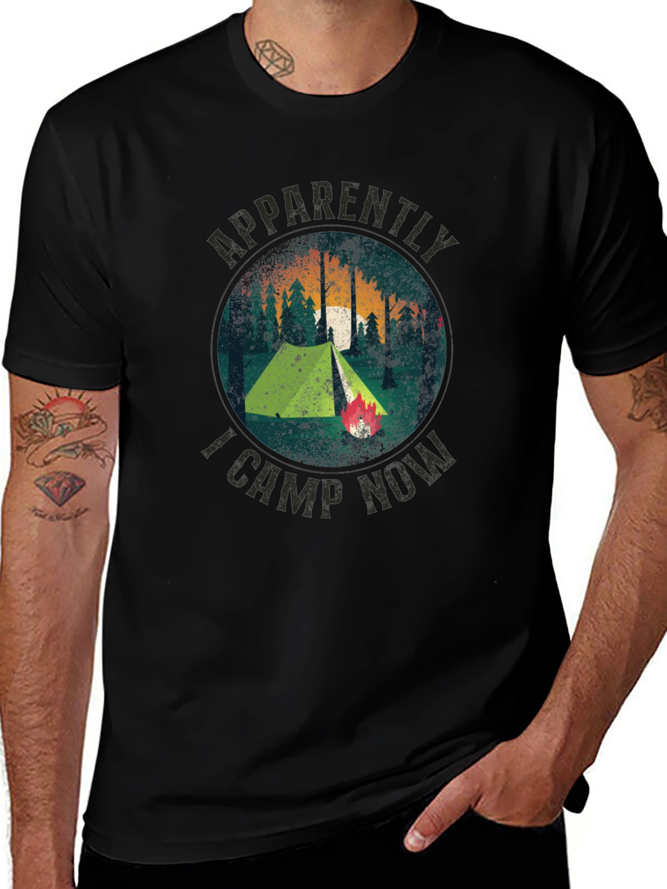 Apparently I Camp Now T-Shirt Camping Trip Tee