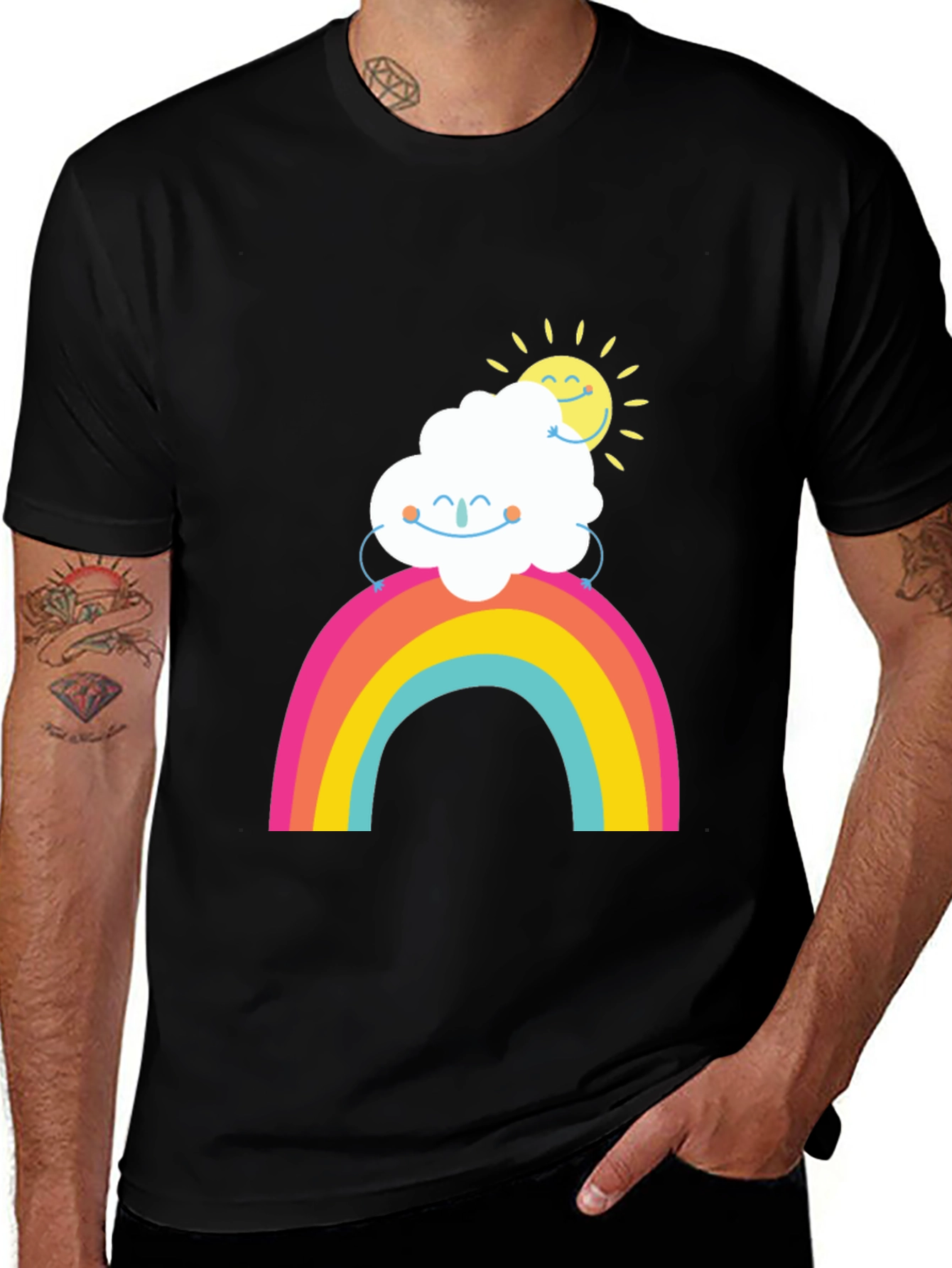 Variant 22 of Rainbow Cloud Sun Graphic T-Shirt
