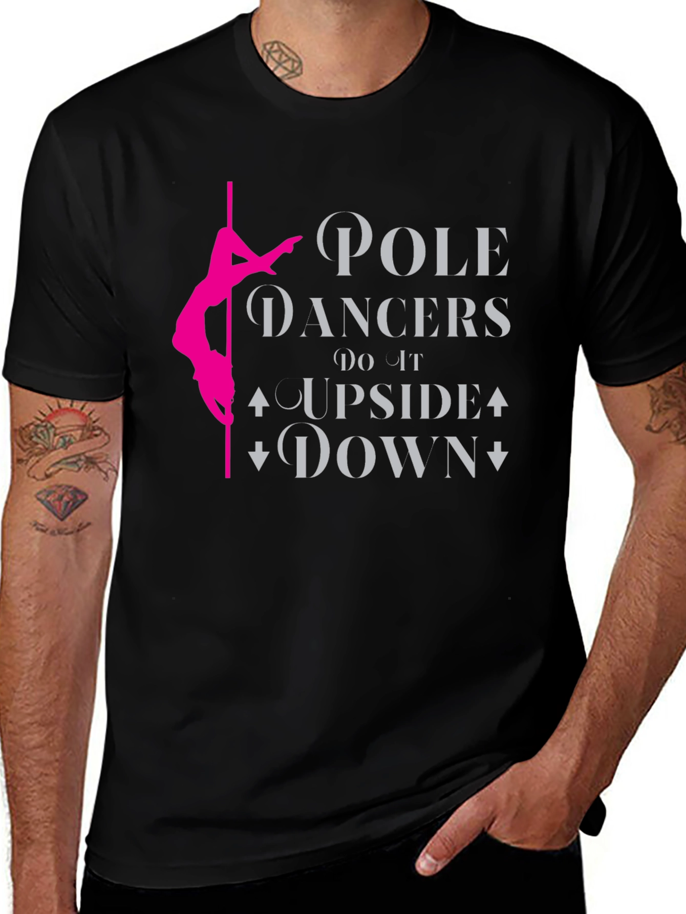 Variant 28 of Pole Dancer Upside Down Graphic Tee