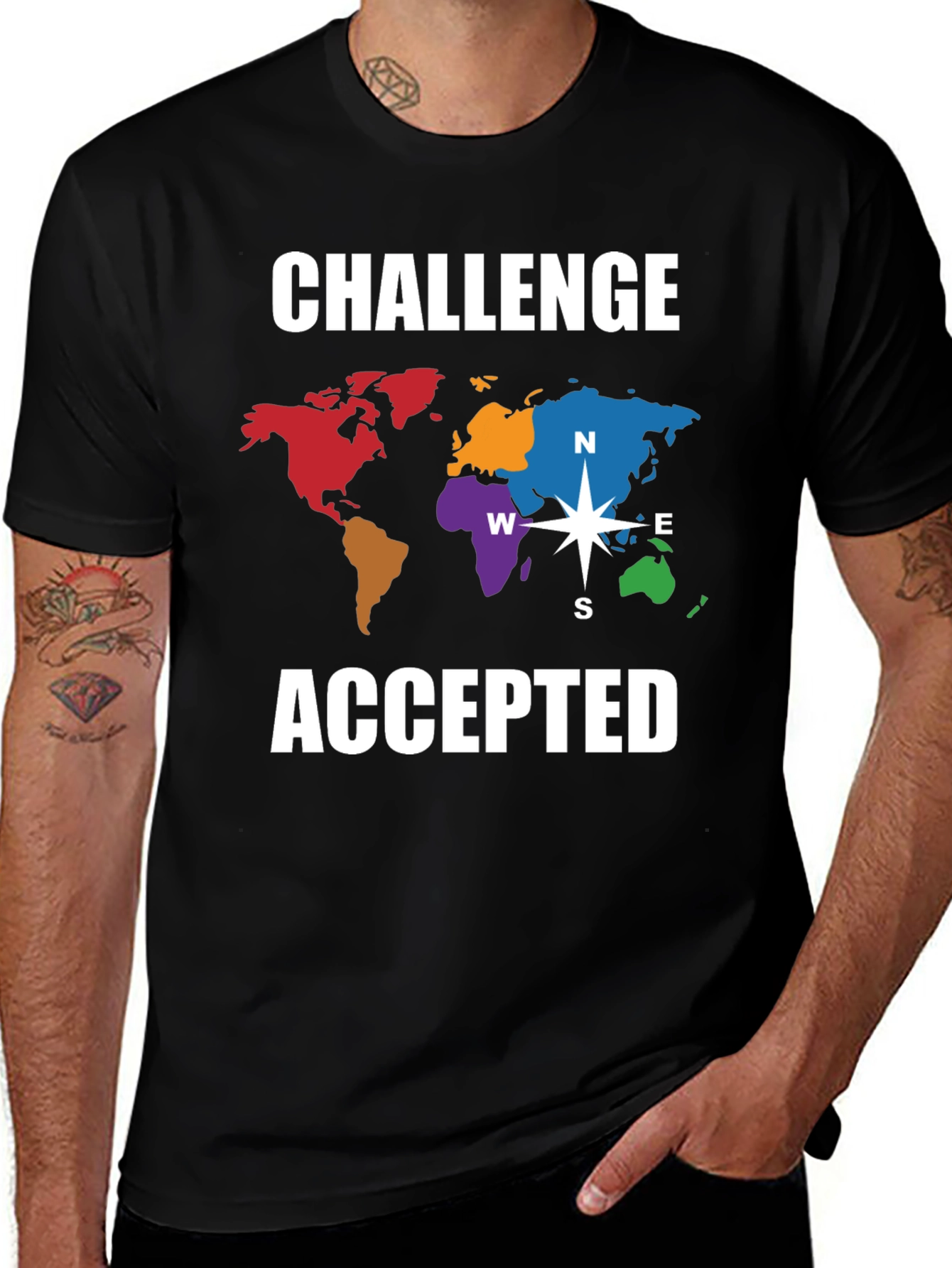 Challenge Accepted World Map T-Shirt