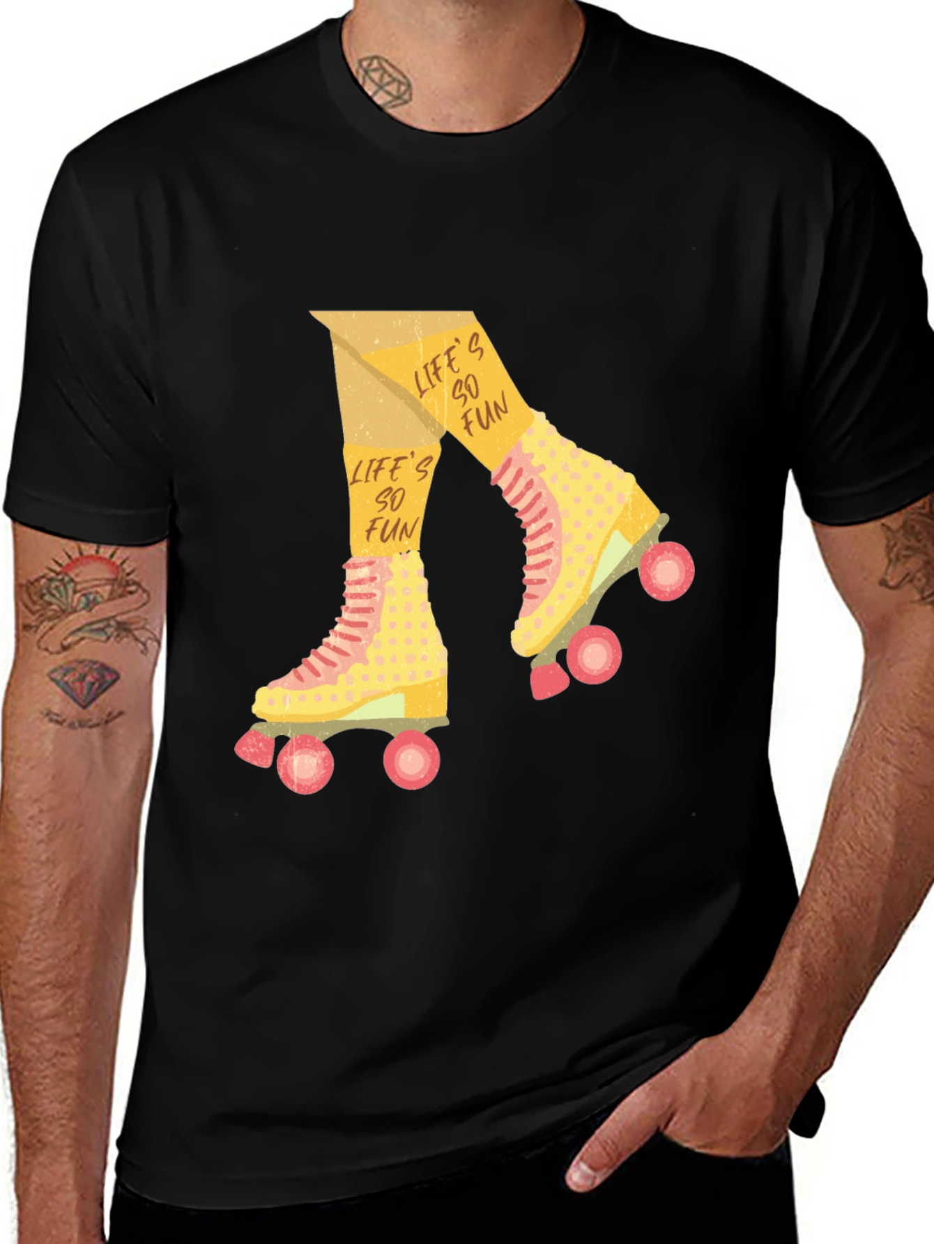Variant 27 of Retro Roller Skate T-Shirt - Life's So Fun!